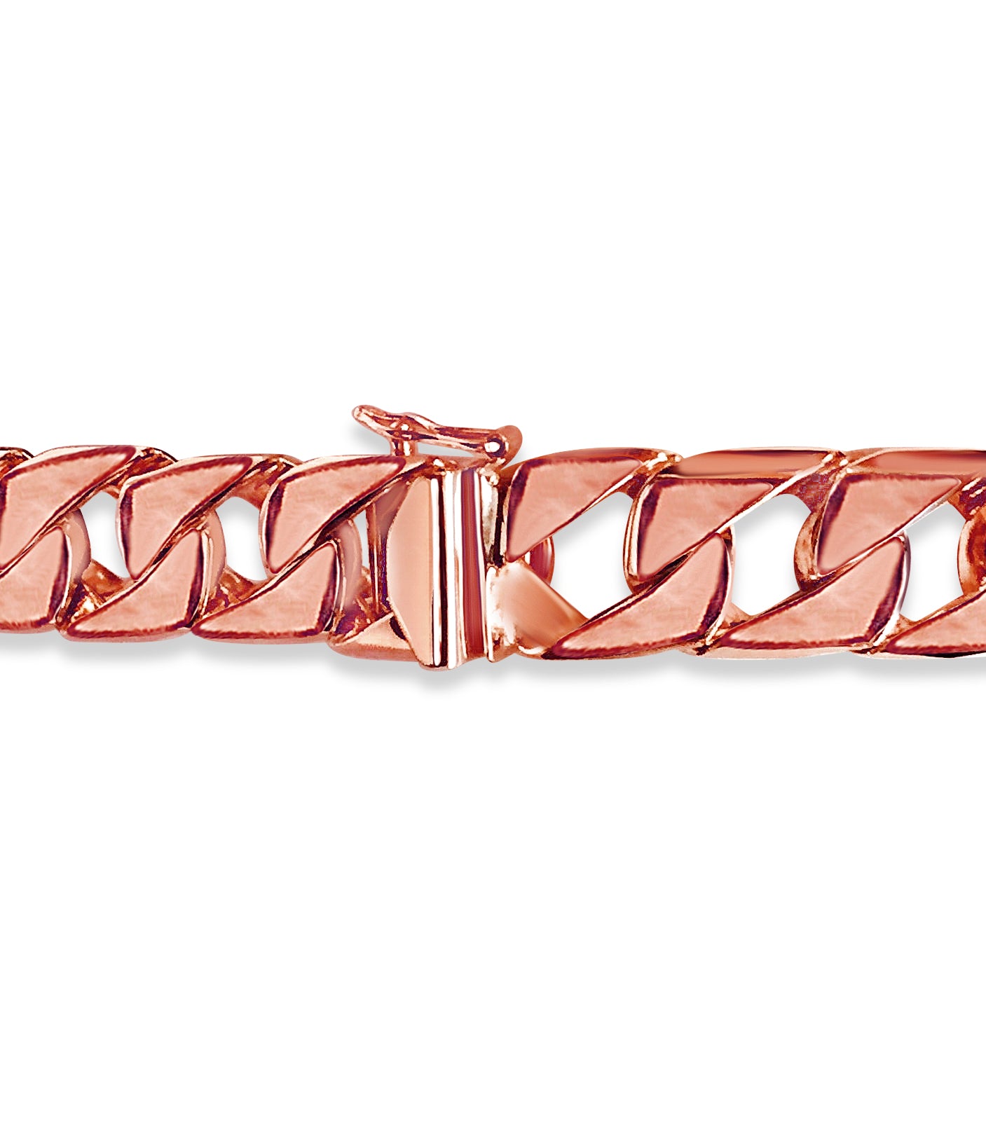 Handmade Solid Gold Curb Bracelet , 14mm