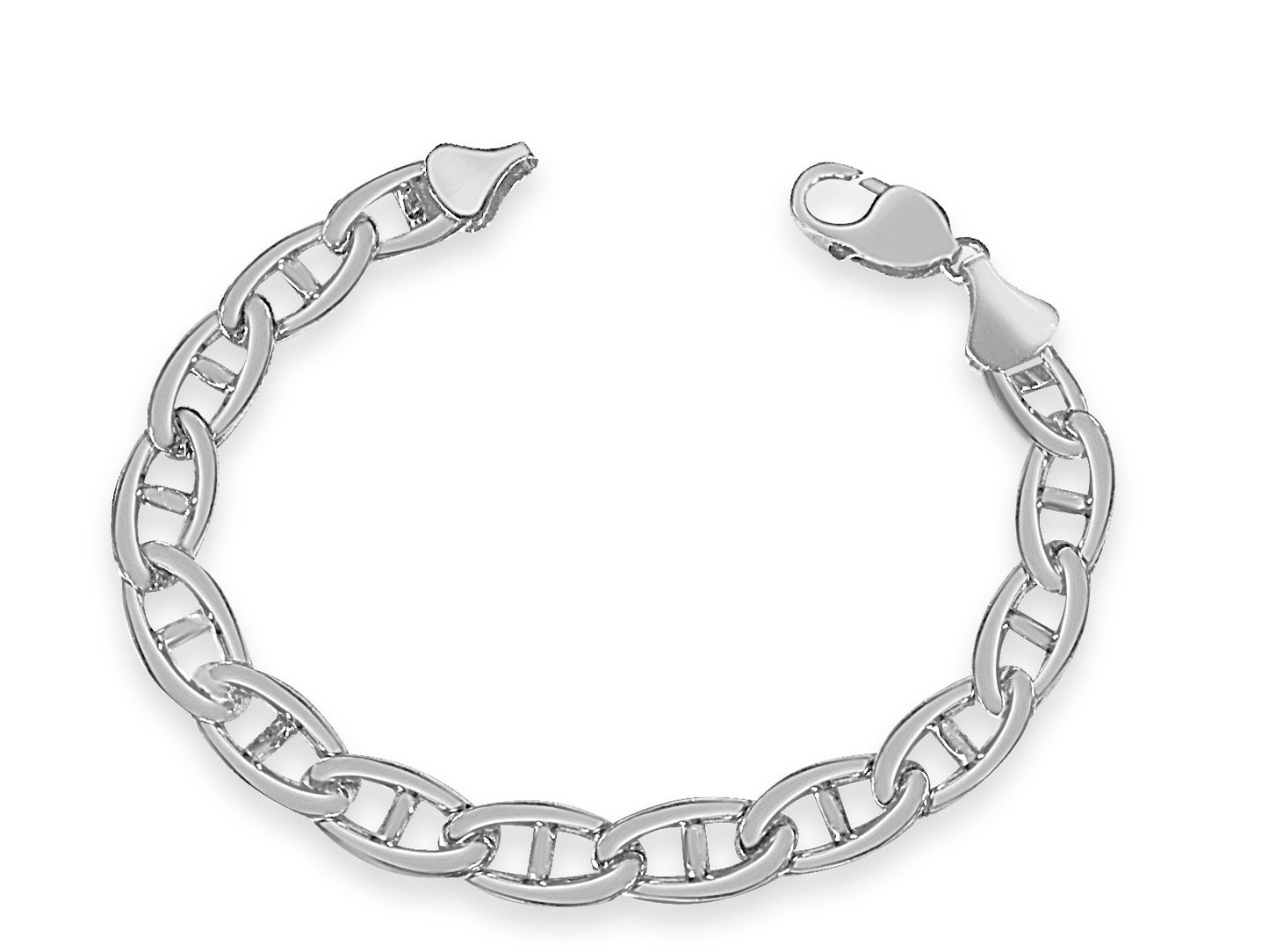 Handmade Solid Gold Anchor Mariner Bracelet , 9mm