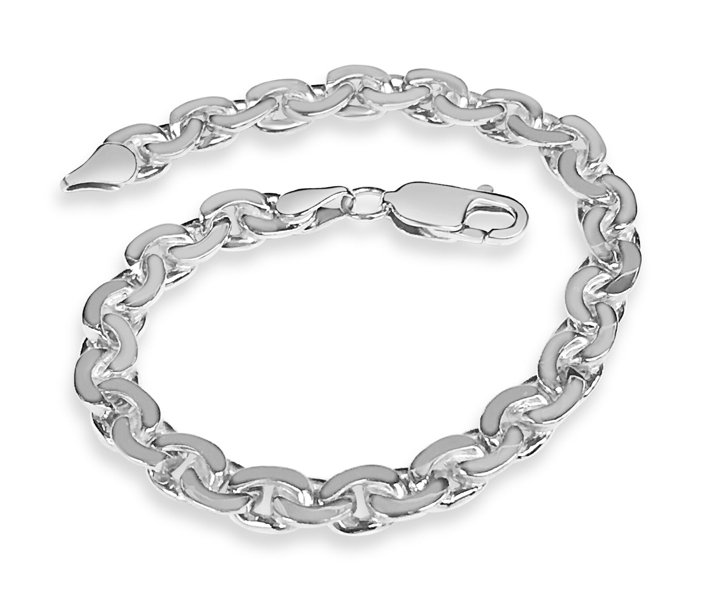 Handmade Solid Gold Infinity Bracelet , 7mm