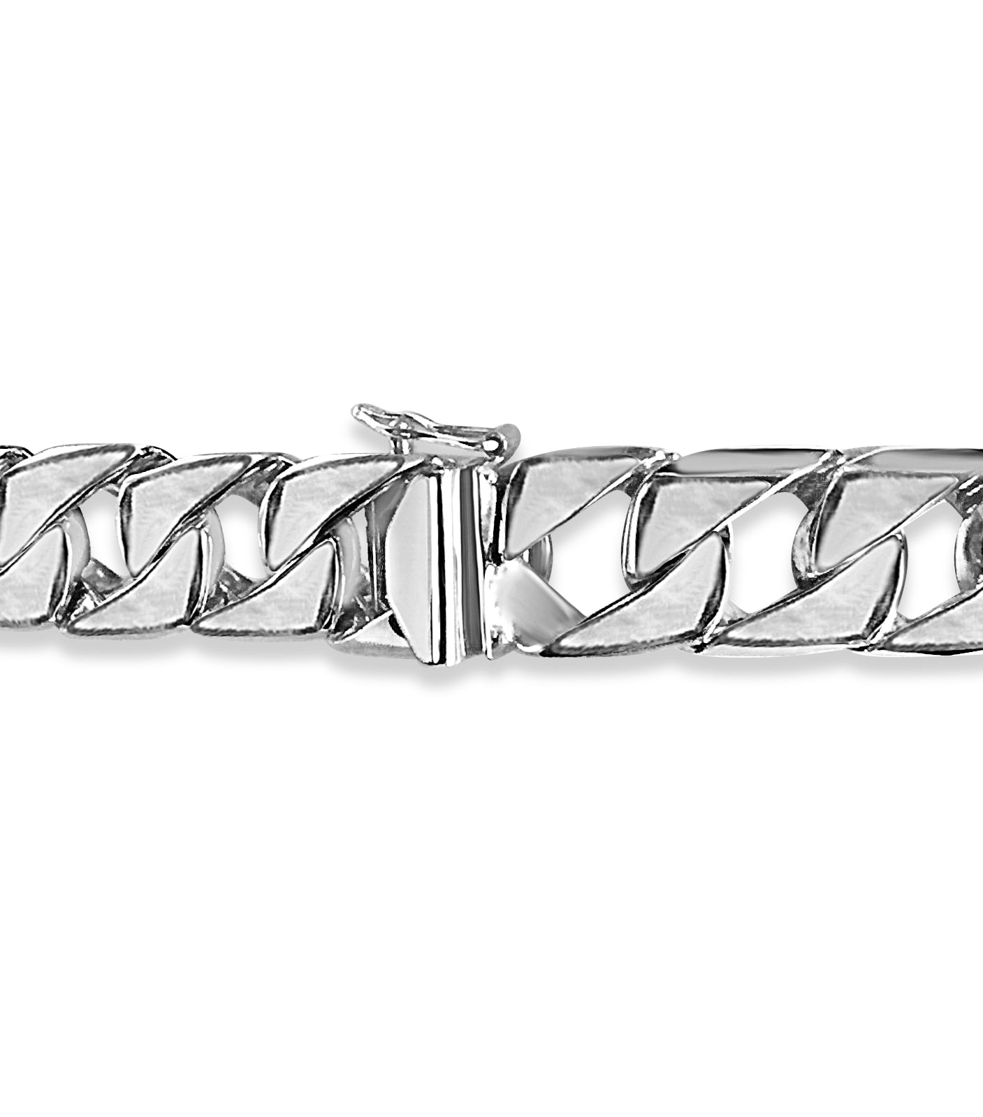 Handmade Solid Gold Curb Bracelet , 14mm