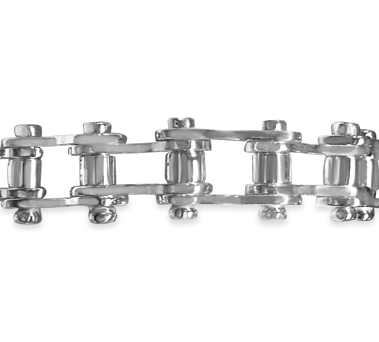 Handmade Solid Gold Motorcycle/Bike Chain Bracelet , 14mm