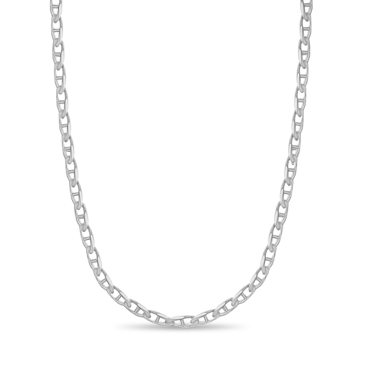 Handmade Solid Gold Anchor Mariner Necklace , 6mm