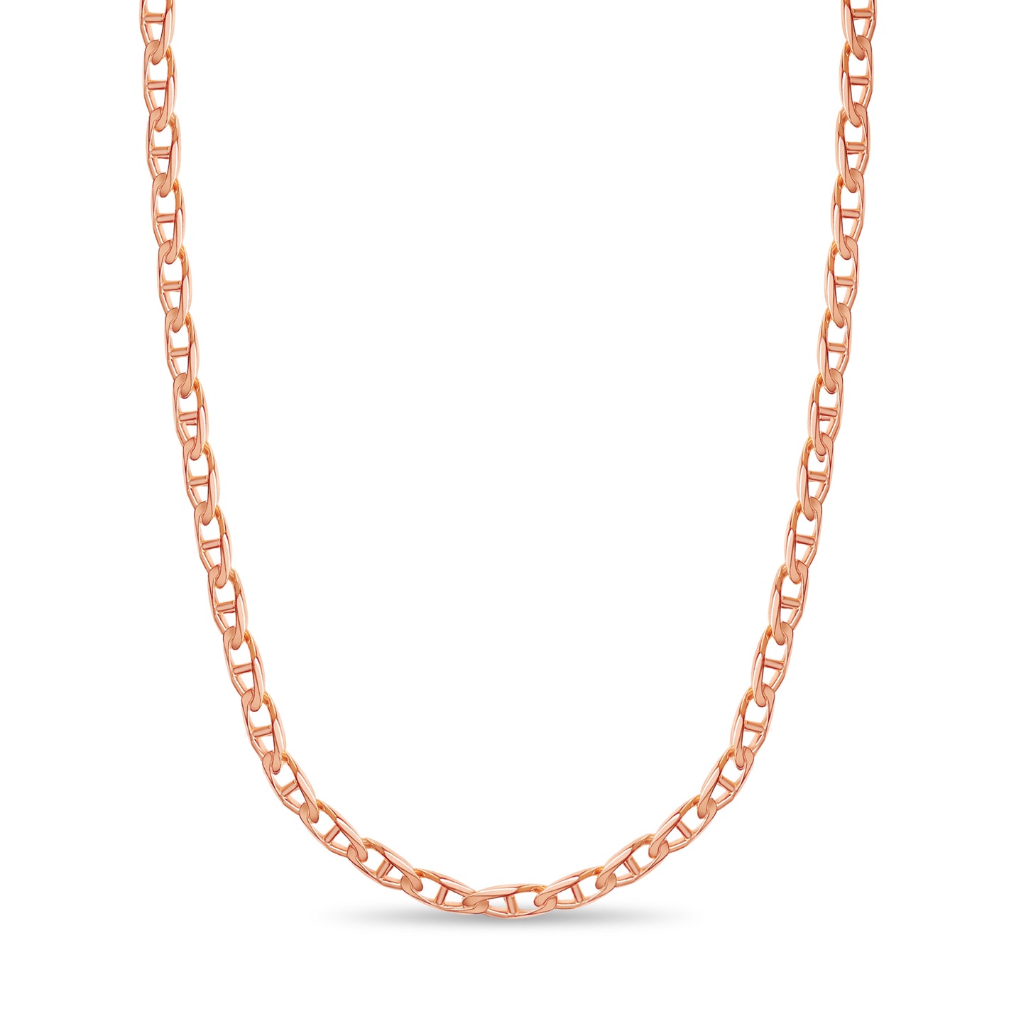 Handmade Solid Gold Anchor Mariner Necklace , 6mm