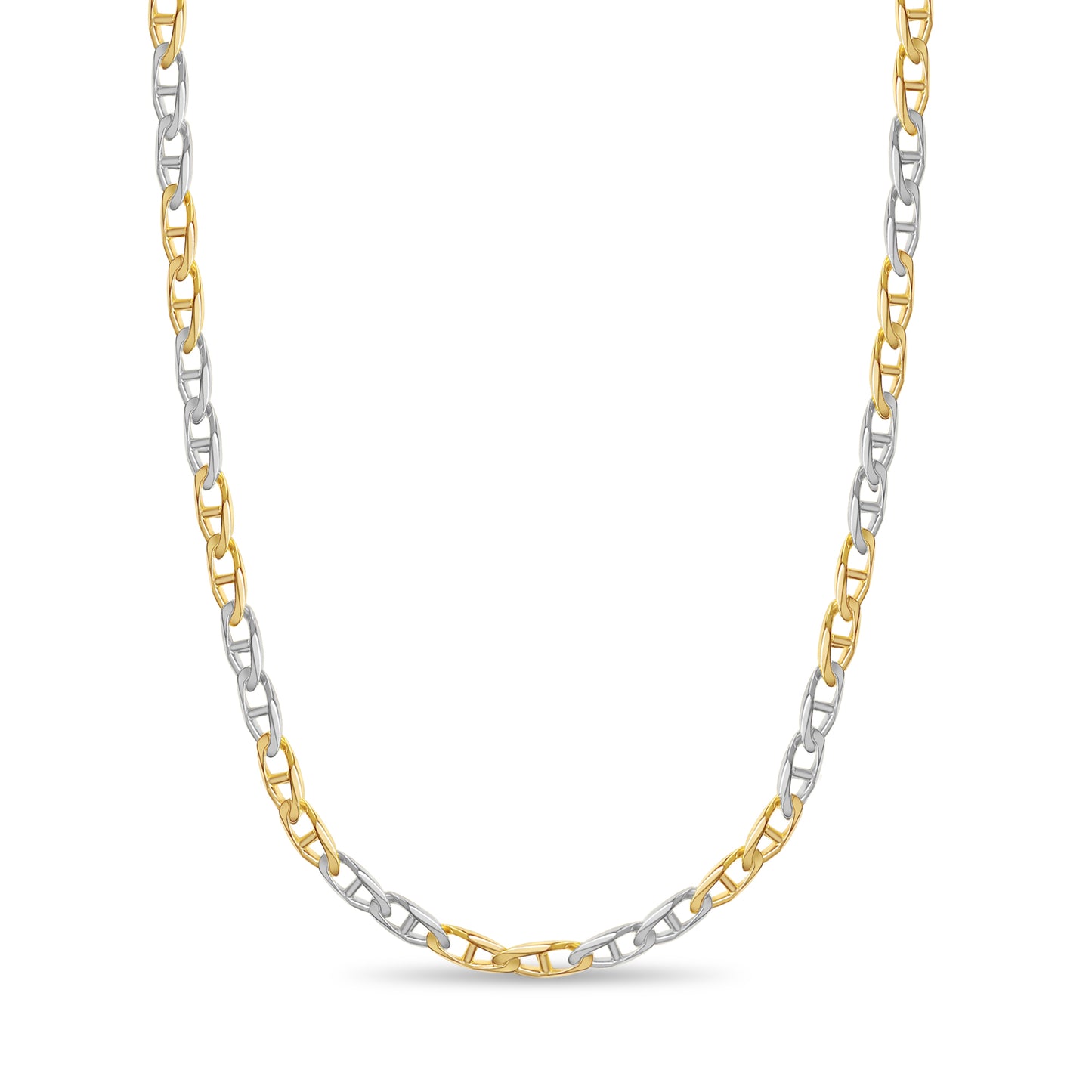 Handmade Solid Gold Anchor Mariner Necklace , 6mm