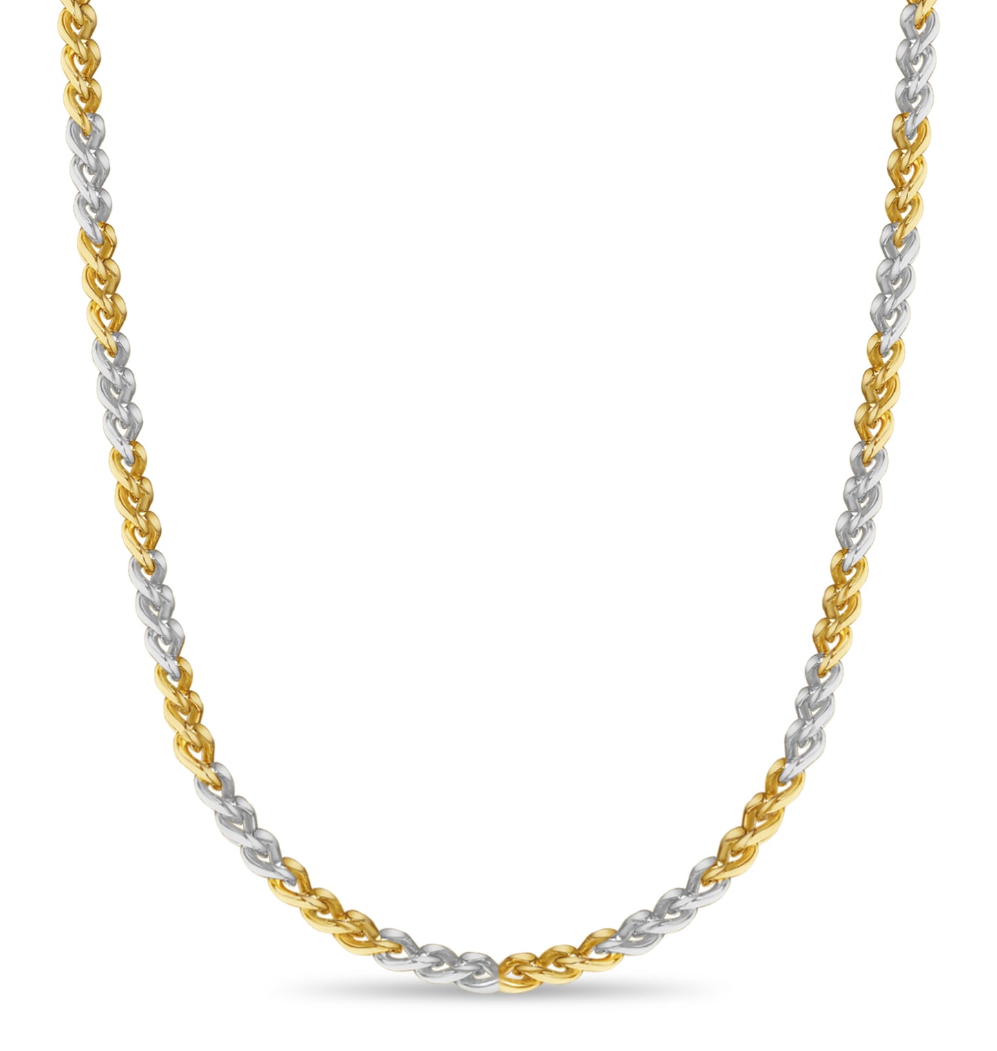 Handmade Solid Gold Curb Necklace , 8mm