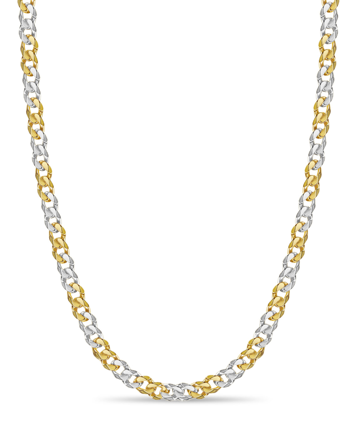 Handmade Solid Gold Curb Necklace , 11mm