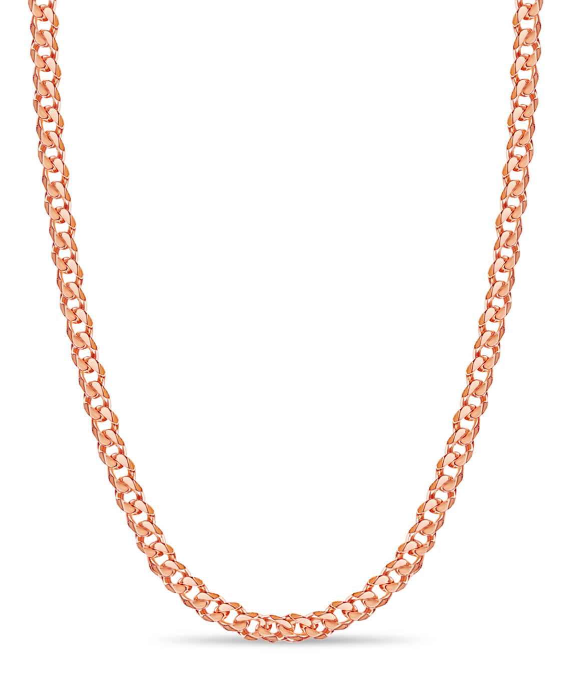 Handmade Solid Gold Curb Necklace , 11mm
