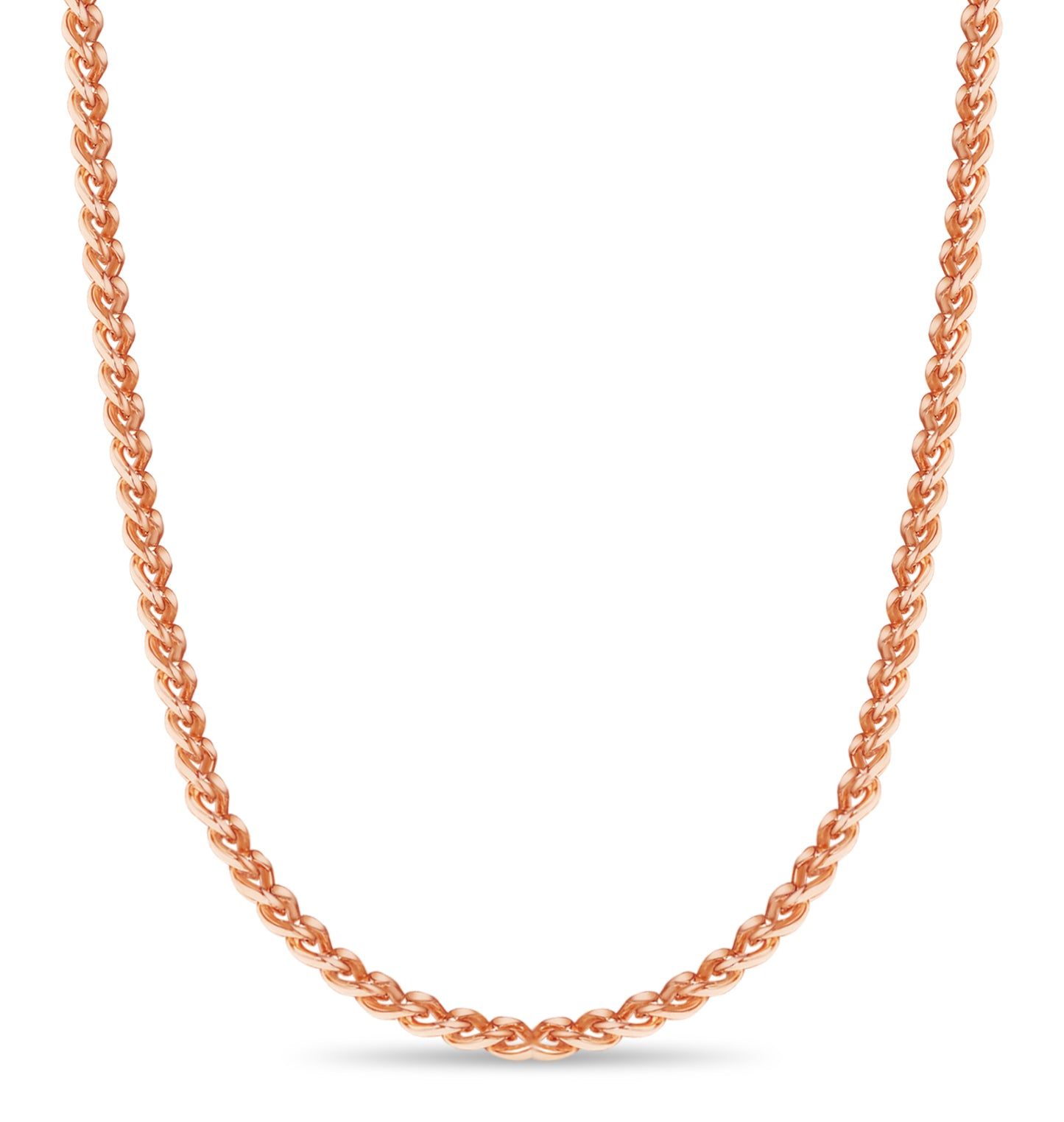 Handmade Solid Gold Curb Necklace , 8mm