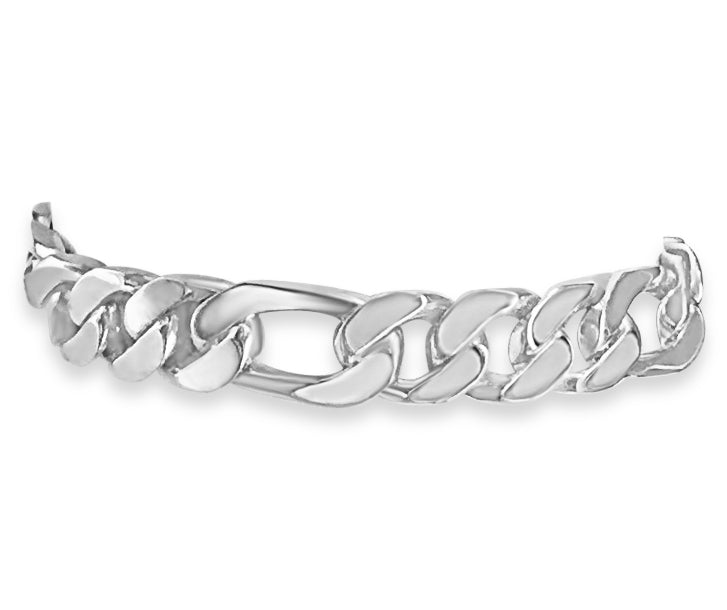 Handmade Solid Gold Figaro Bracelet , 7mm