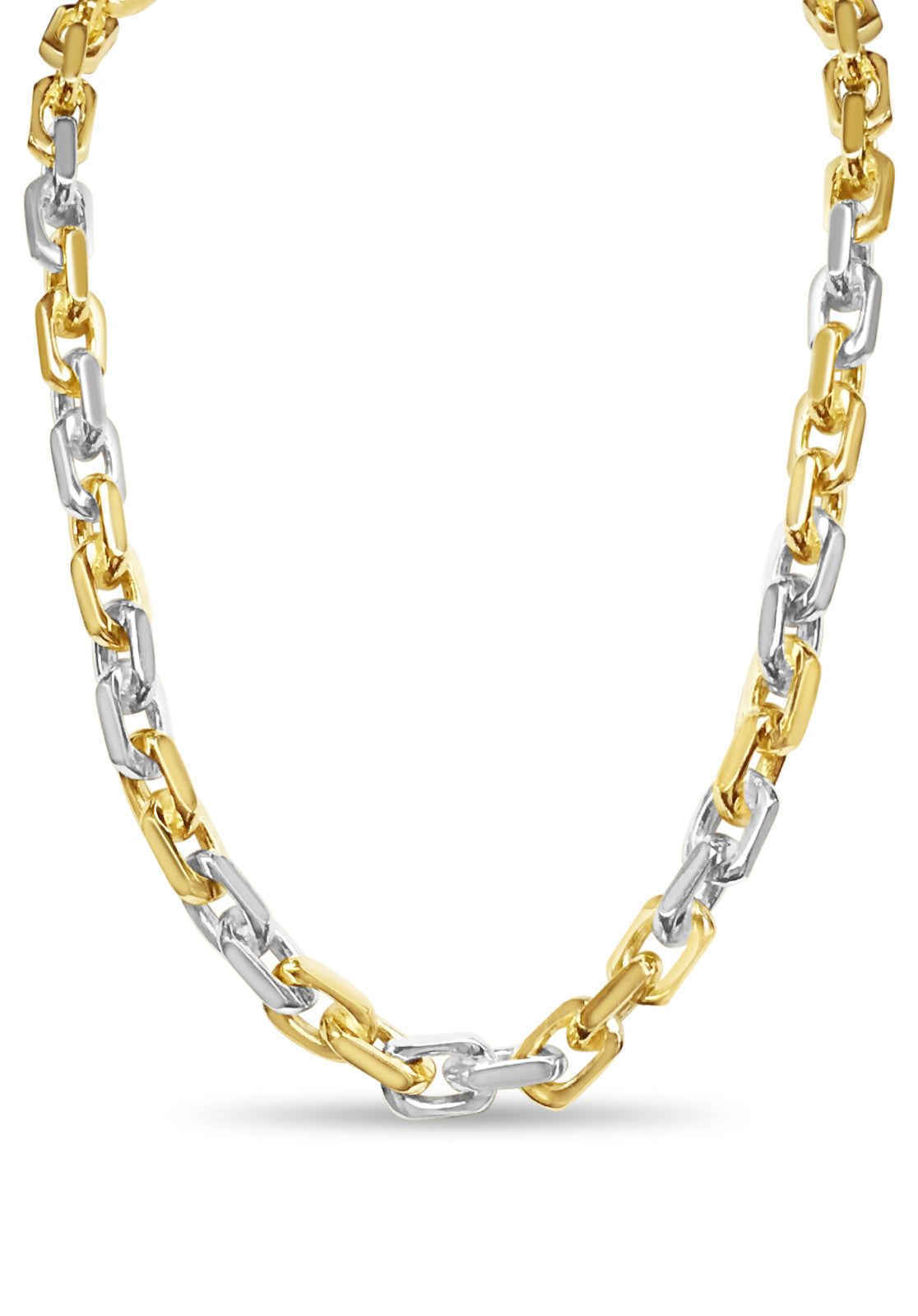 Handmade Solid Gold Fancy Rolo Necklace , 11mm