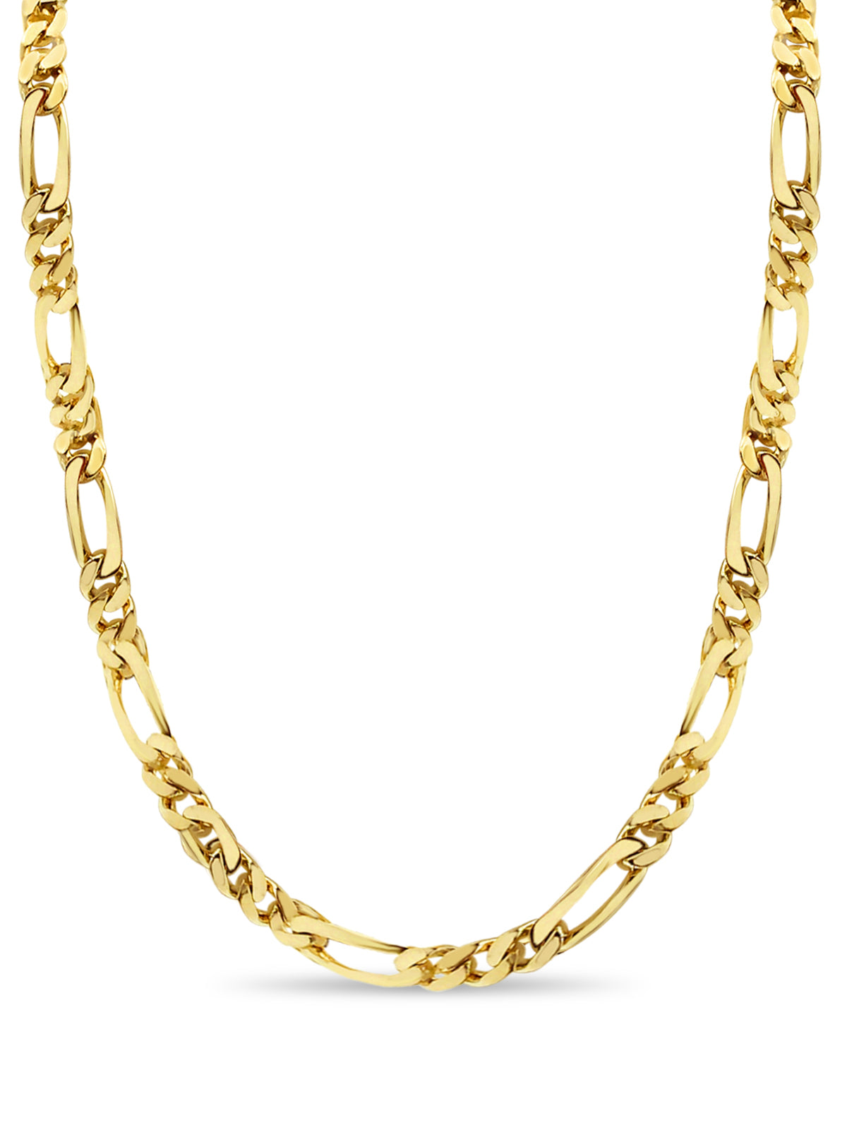 Handmade Solid Gold Figaro Necklace , 7mm