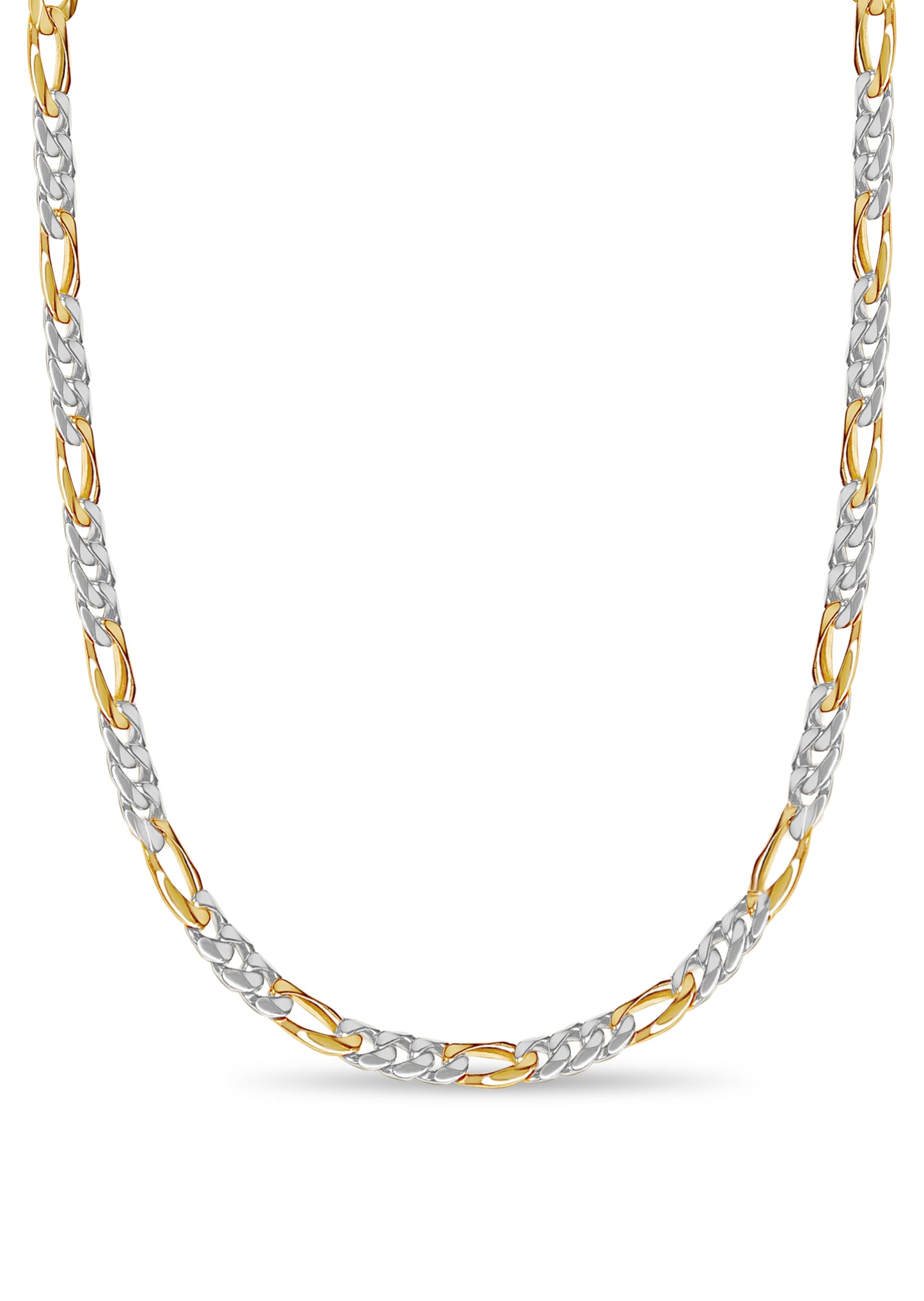 Handmade Solid Gold Figaro Necklace , 9mm
