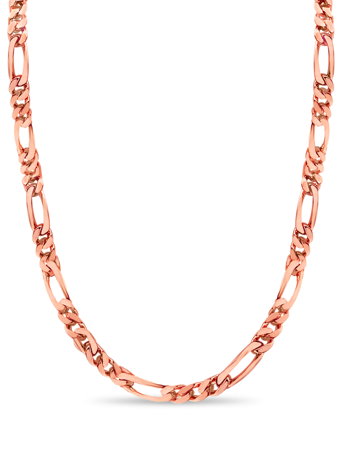 Handmade Solid Gold Figaro Necklace , 7mm