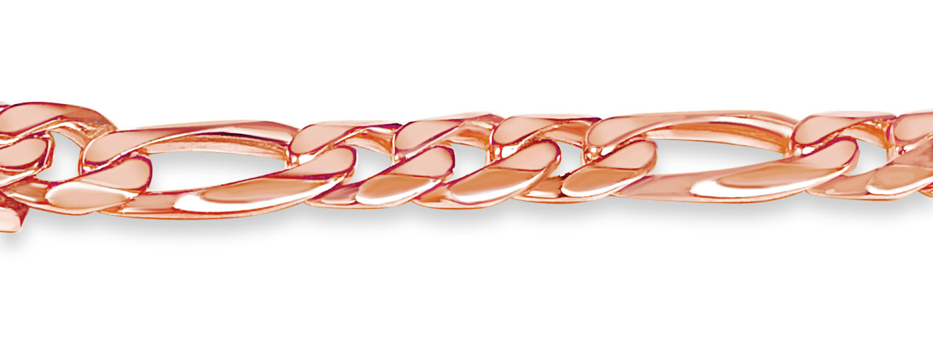 Handmade Solid Gold Figaro Bracelet , 9mm