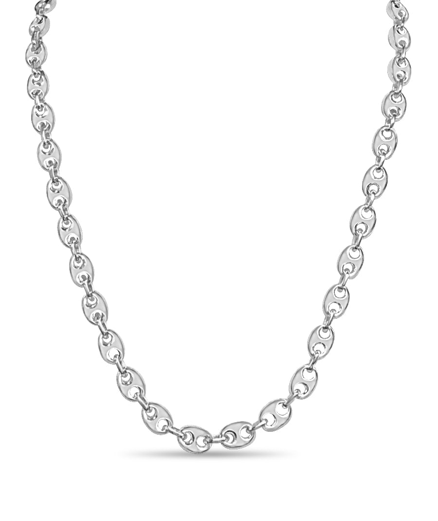 Handmade Solid Gold Mariner Necklace , 7mm