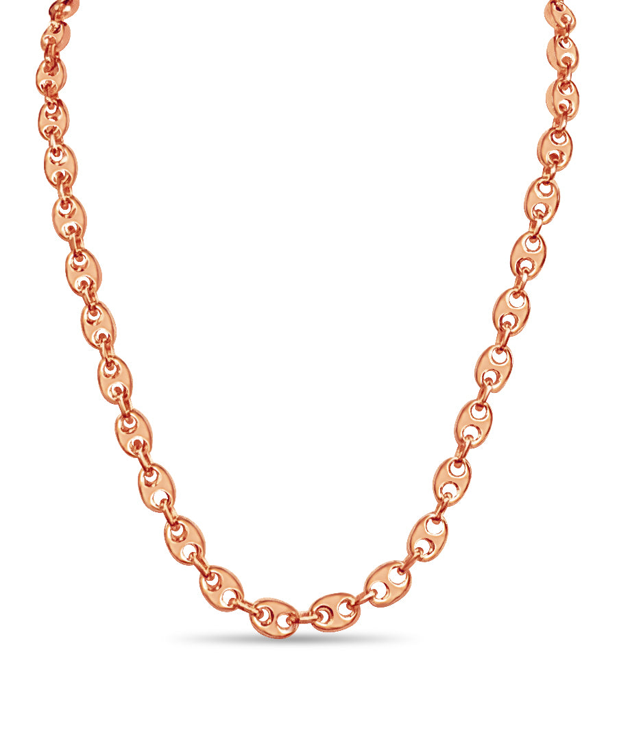 Handmade Solid Gold Mariner Necklace , 7mm