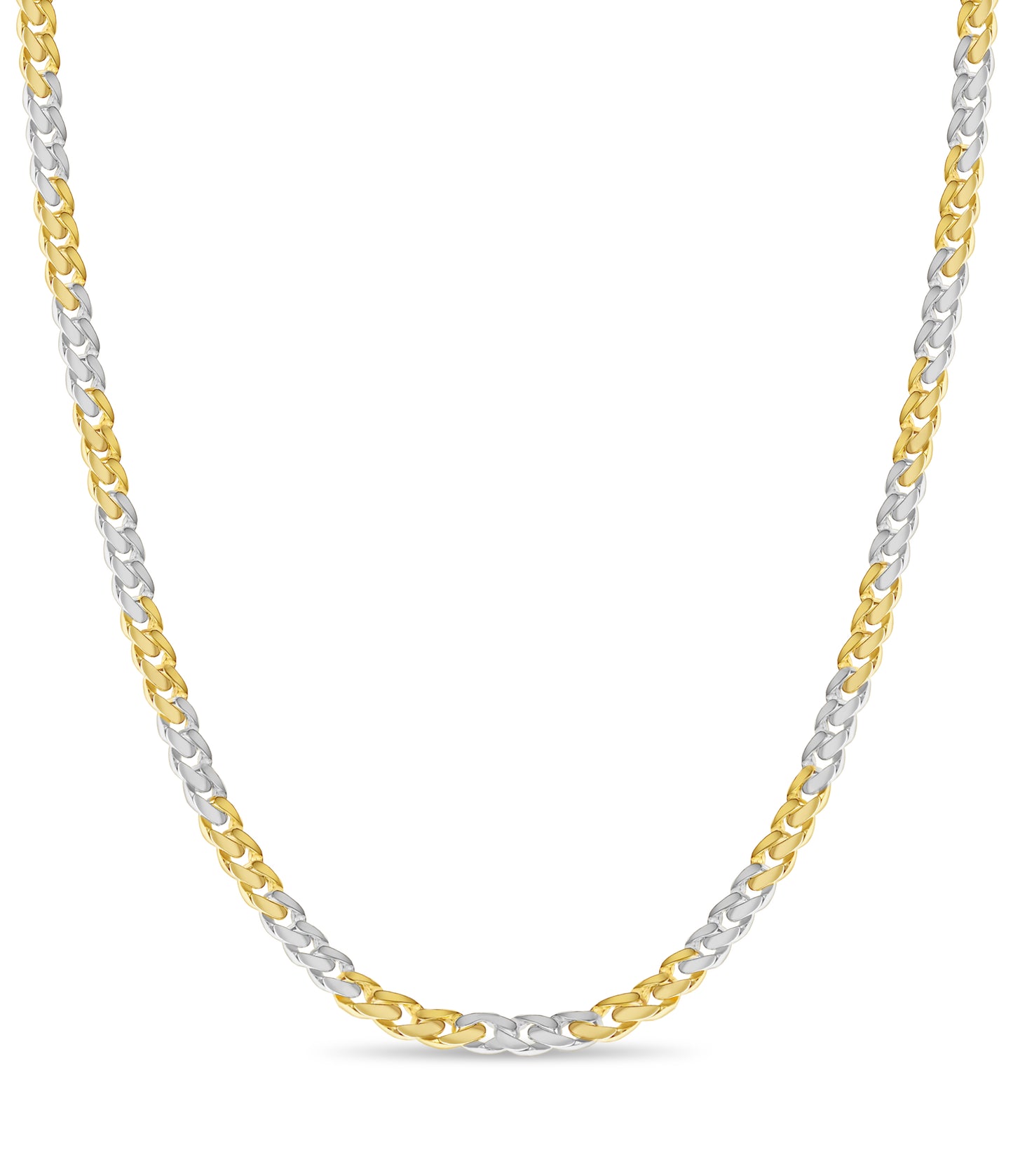 Handmade Solid Gold Curb Necklace , 11mm