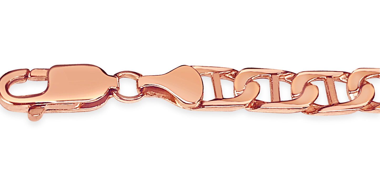Handmade Solid Gold Mariner Necklace , 7mm