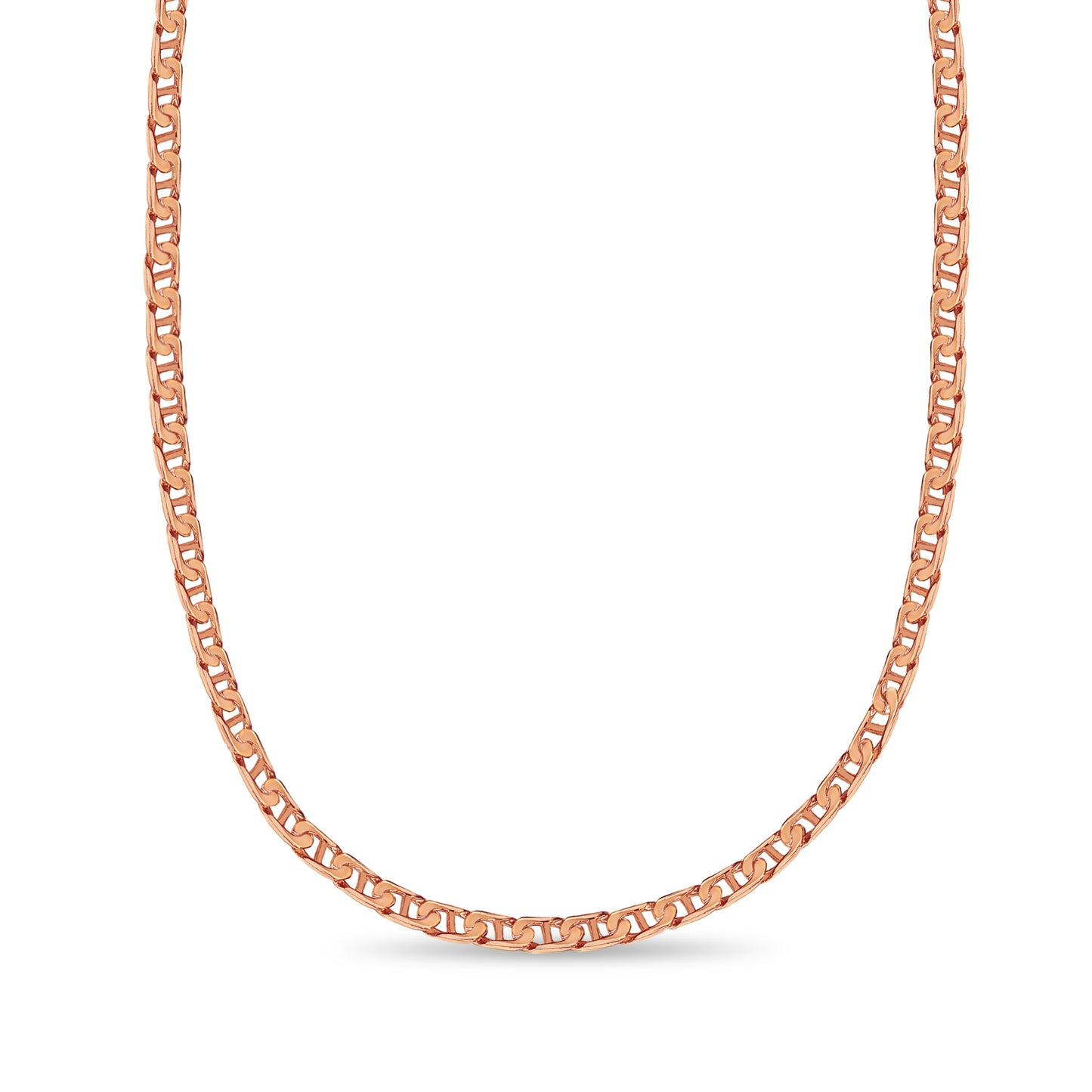 Handmade Solid Gold Mariner Necklace , 7mm