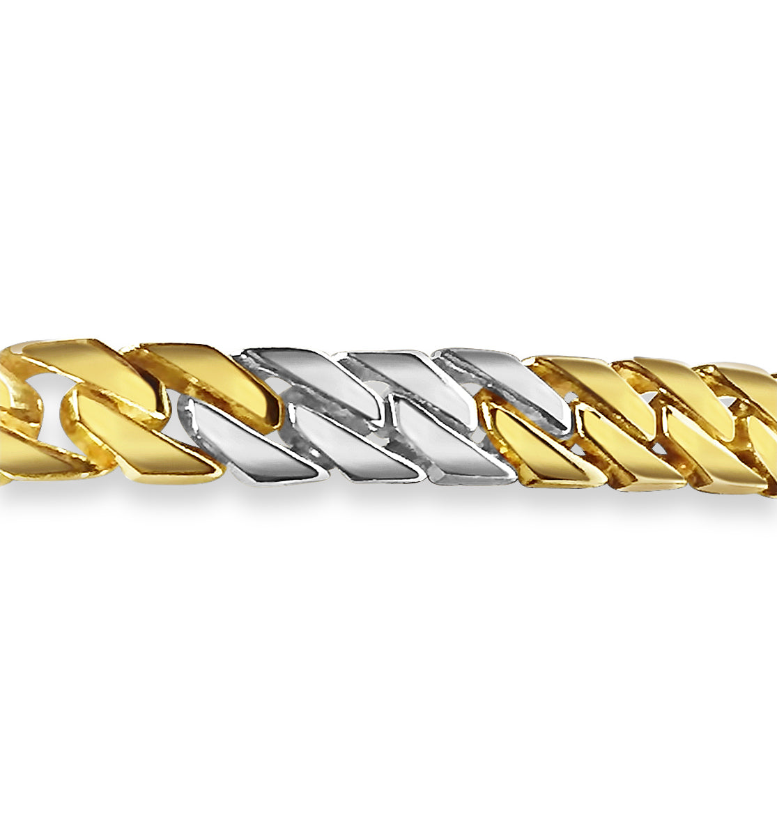 Handmade Solid Gold Curb Bracelet , 8mm