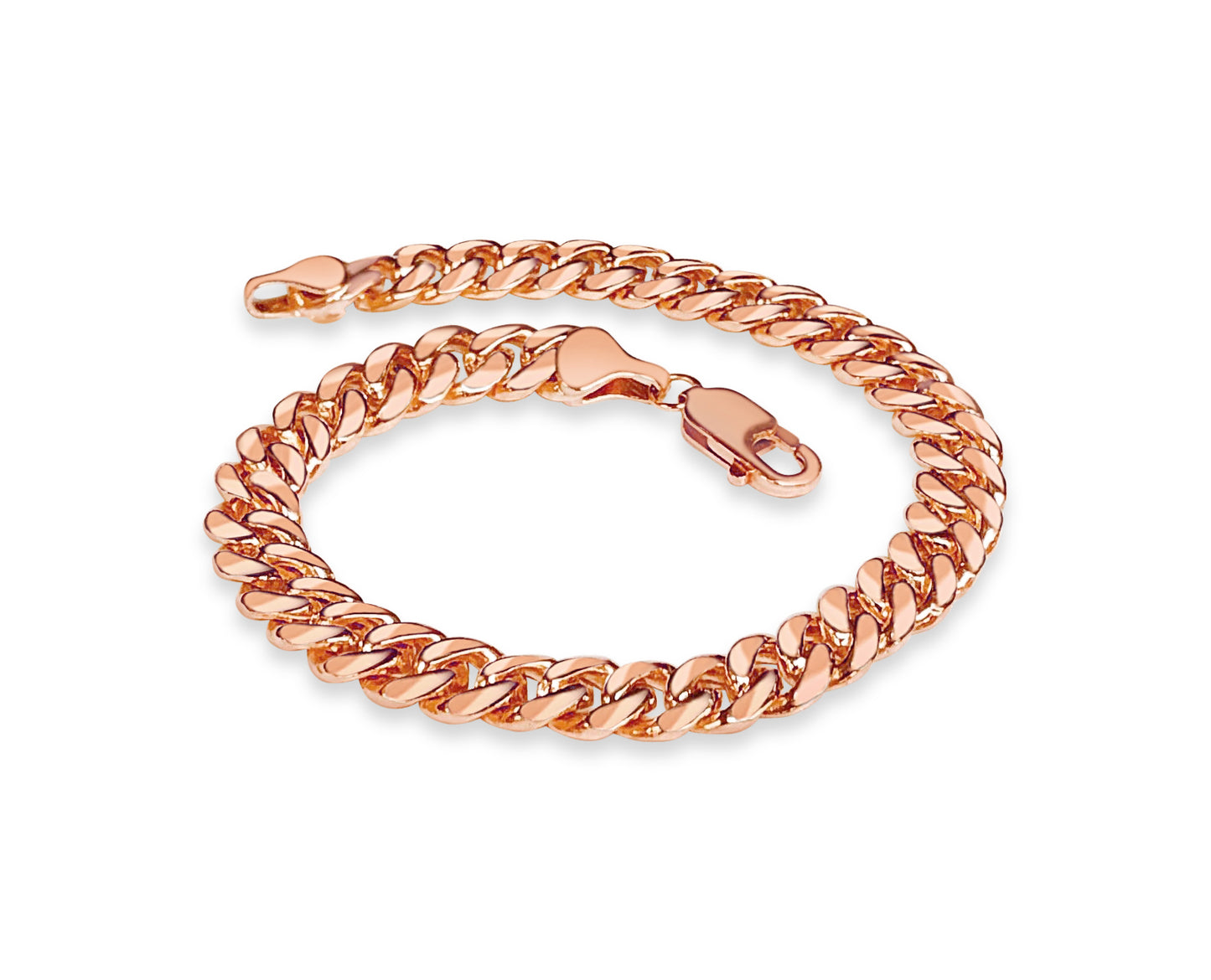 Handmade Solid Gold Miami Cuban Bracelet , 7mm