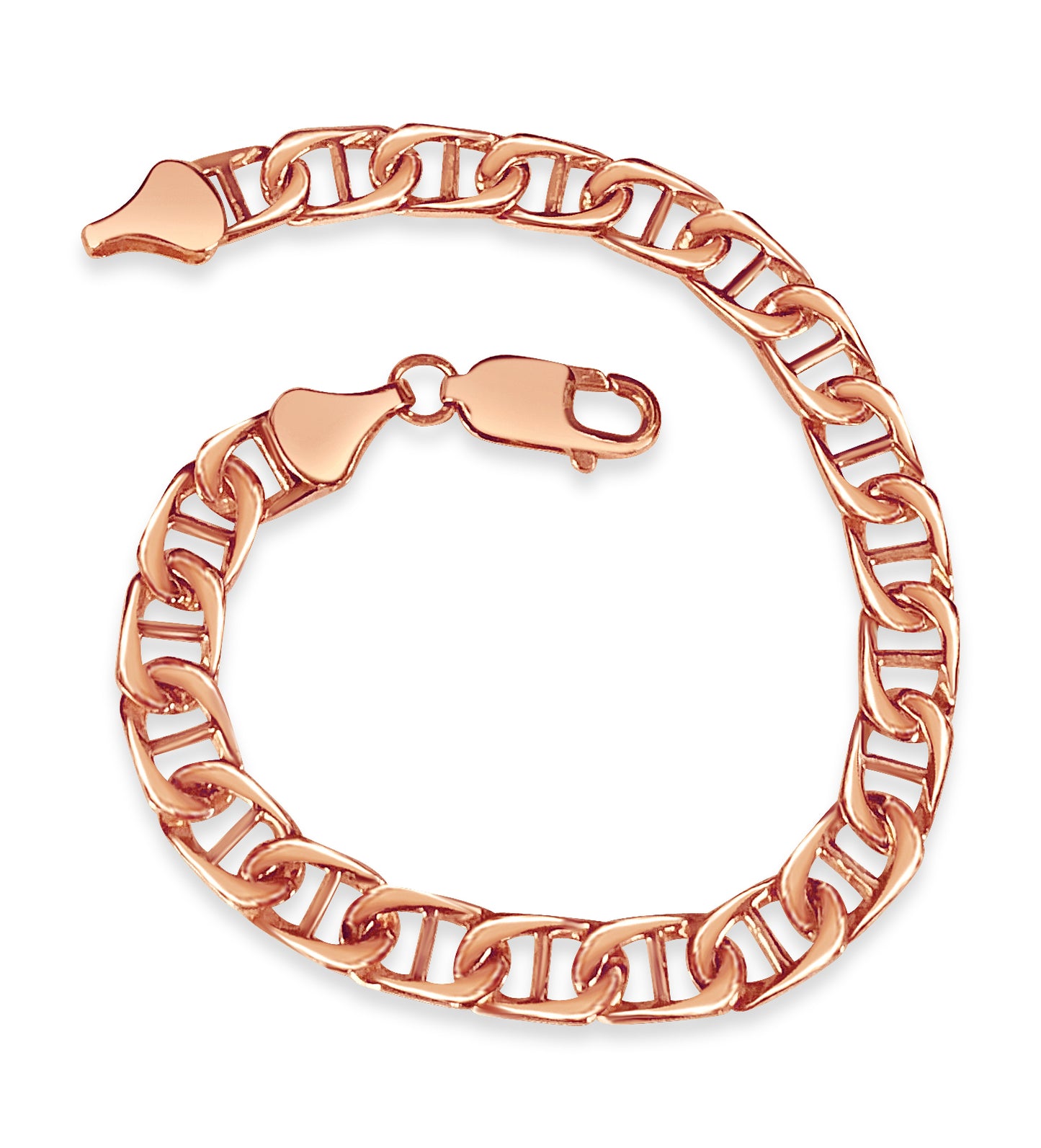 Handmade Solid Gold Mariner Bracelet , 7mm