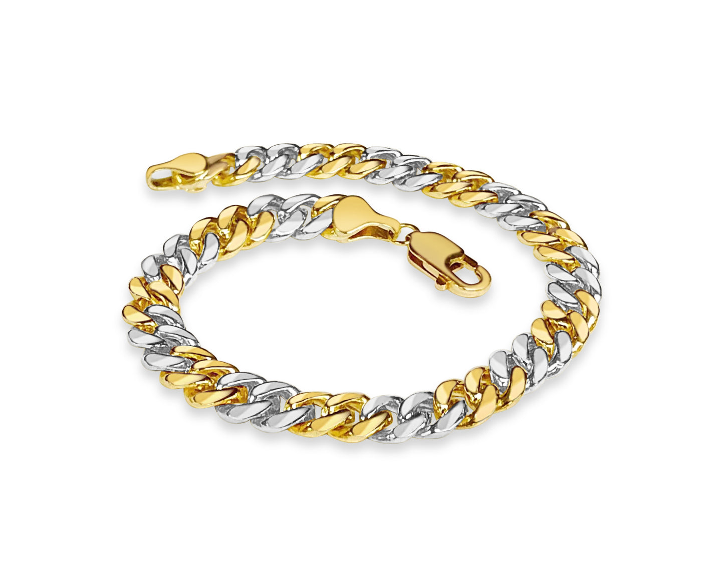 Handmade Solid Gold Miami Cuban Bracelet , 7mm