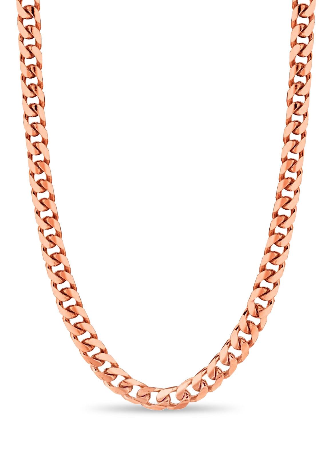 Handmade Solid Gold Miami Cuban Necklace , 7mm