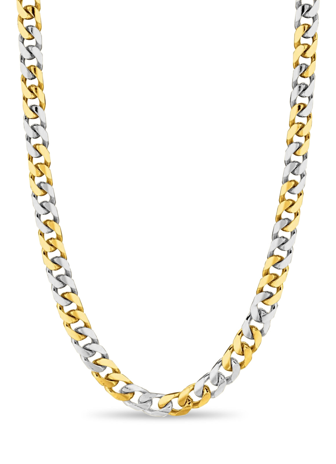 Handmade Solid Gold Miami Cuban Necklace , 7mm