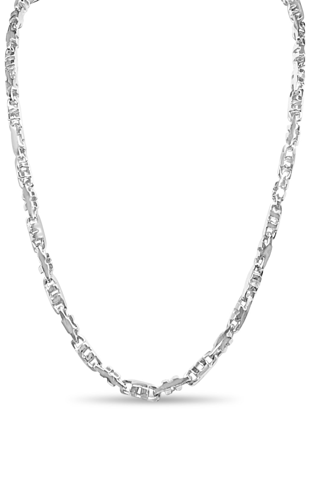 Handmade Solid Gold Anchor Mariner Necklace , 6mm