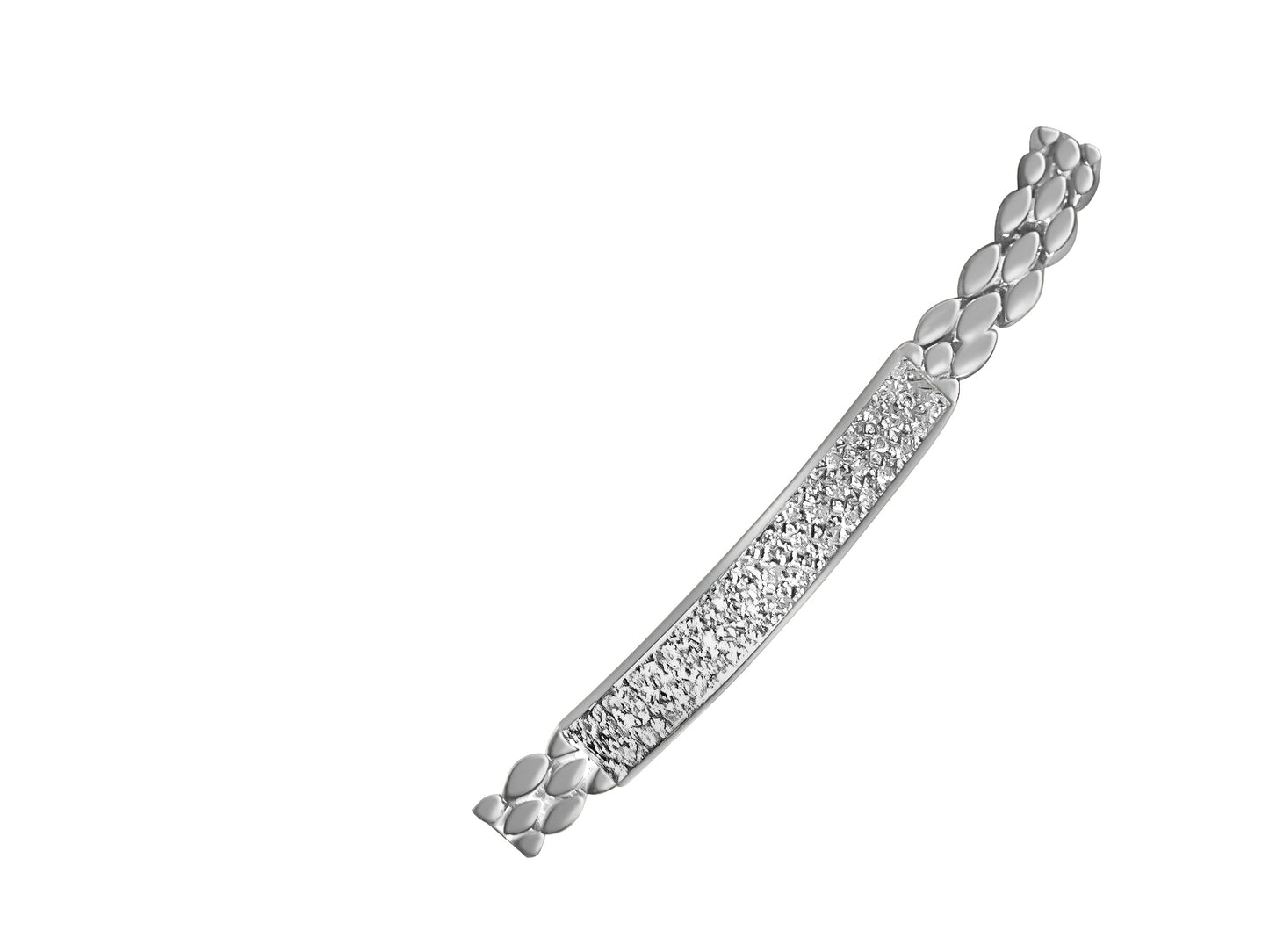 Handmade Solid Gold Diamond ID Panther Bracelet , 8mm
