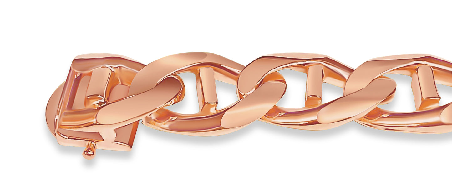 Handmade Solid Gold Mariner Bracelet , 17mm