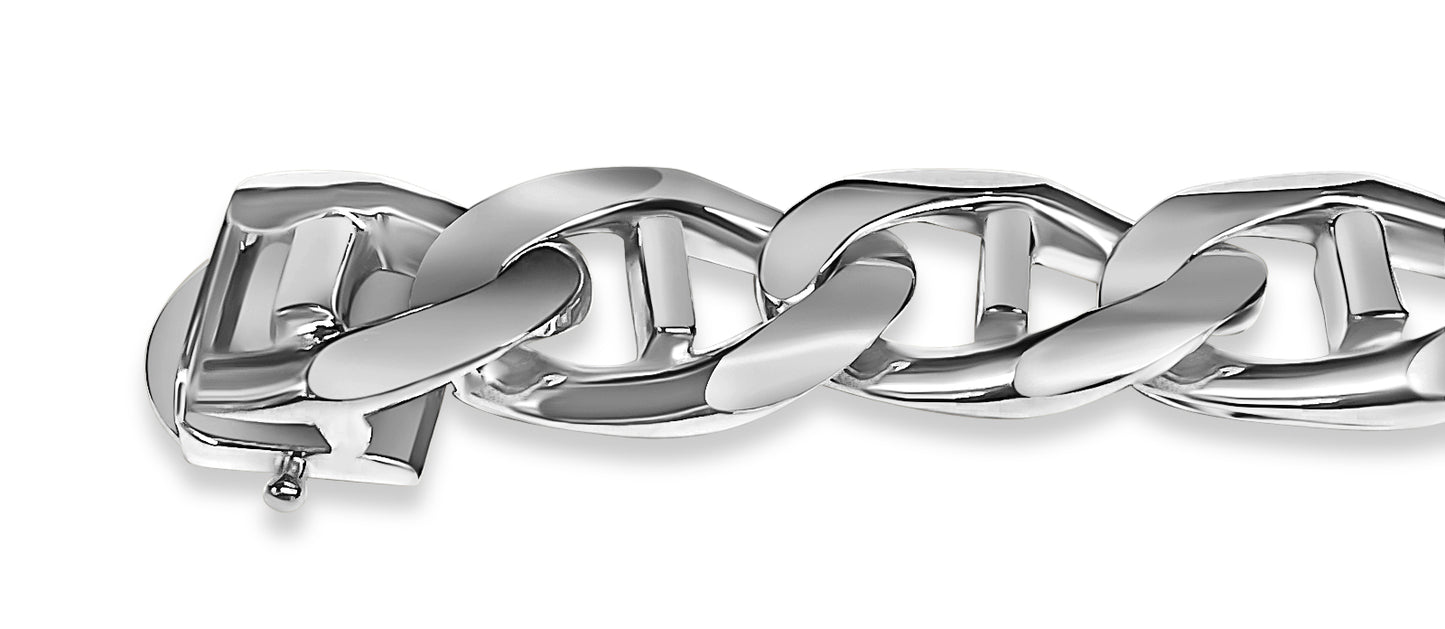 Handmade Solid Gold Mariner Bracelet , 17mm