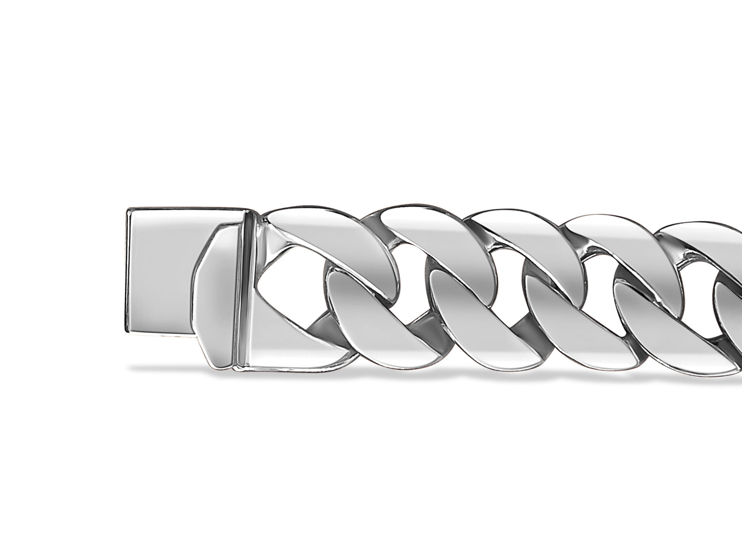 Handmade Solid Gold Curb Bracelet , 14mm