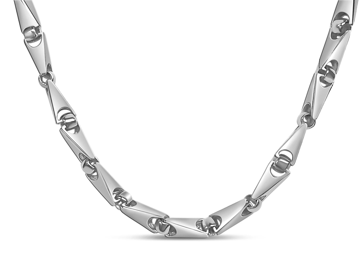Handmade Solid Gold Triangular Tube Necklace , 8mm