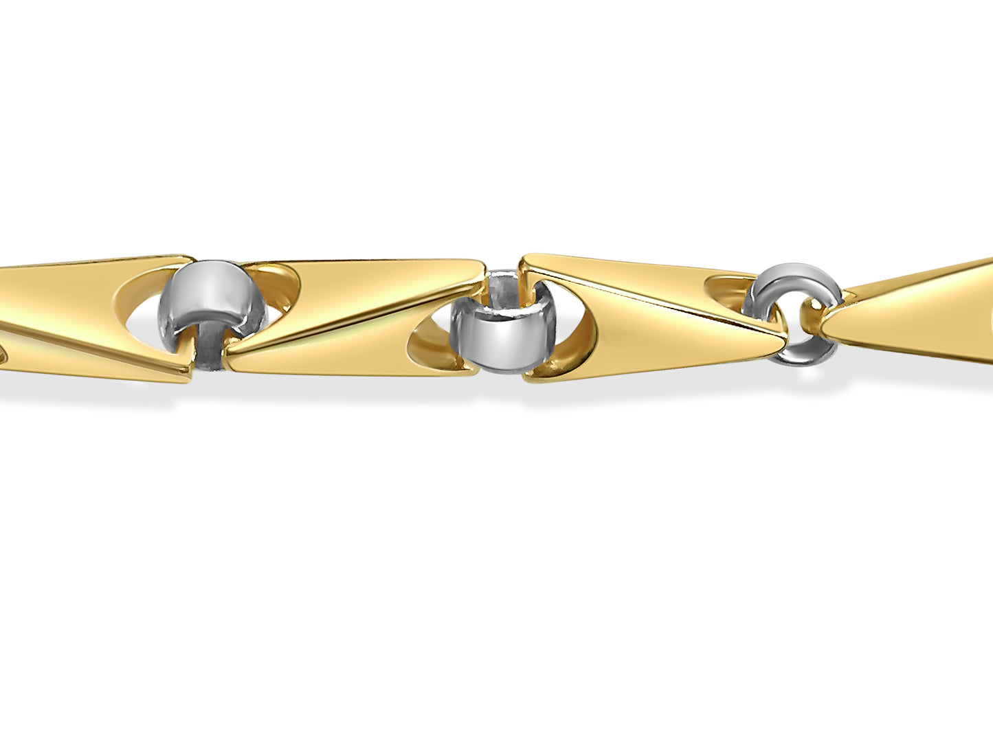 Handmade Solid Gold Triangular Tube Necklace , 8mm