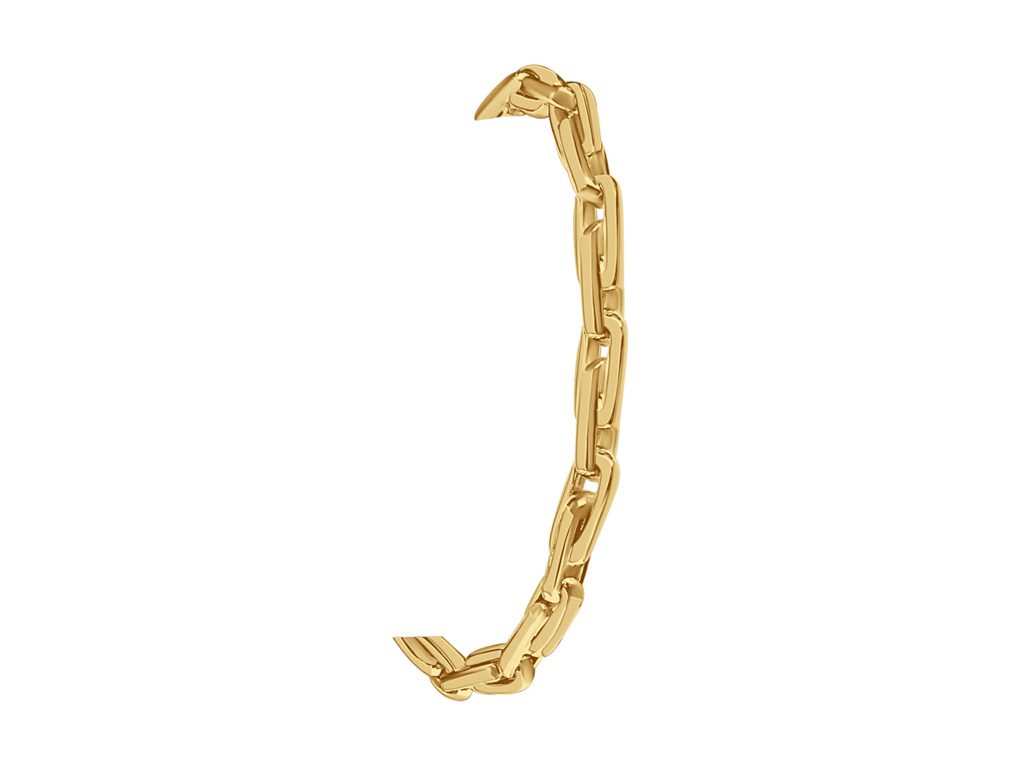 Handmade Solid Gold Fancy Rolo Bracelet , 5mm