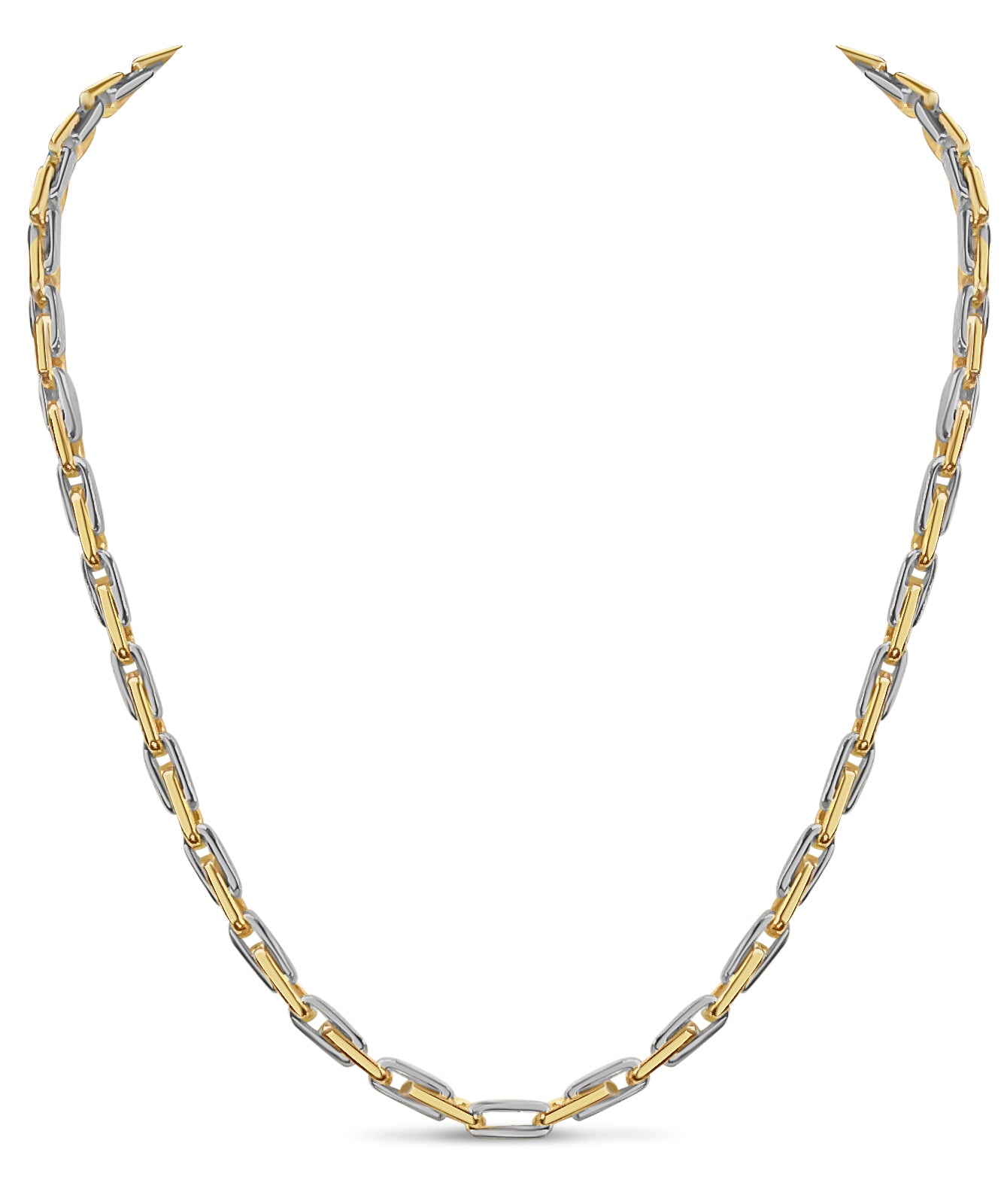 Handmade Solid Gold Fancy Rolo Necklace , 5mm