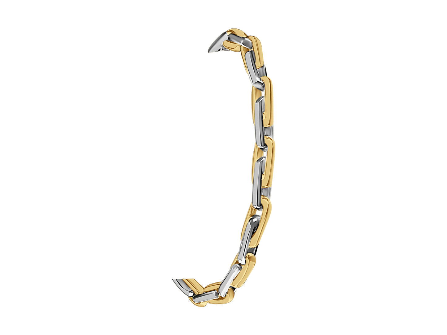 Handmade Solid Gold Fancy Rolo Bracelet , 5mm