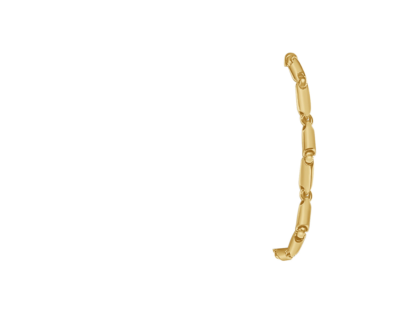 Handmade Solid Gold Cylinder Tube Bracelet , 5mm