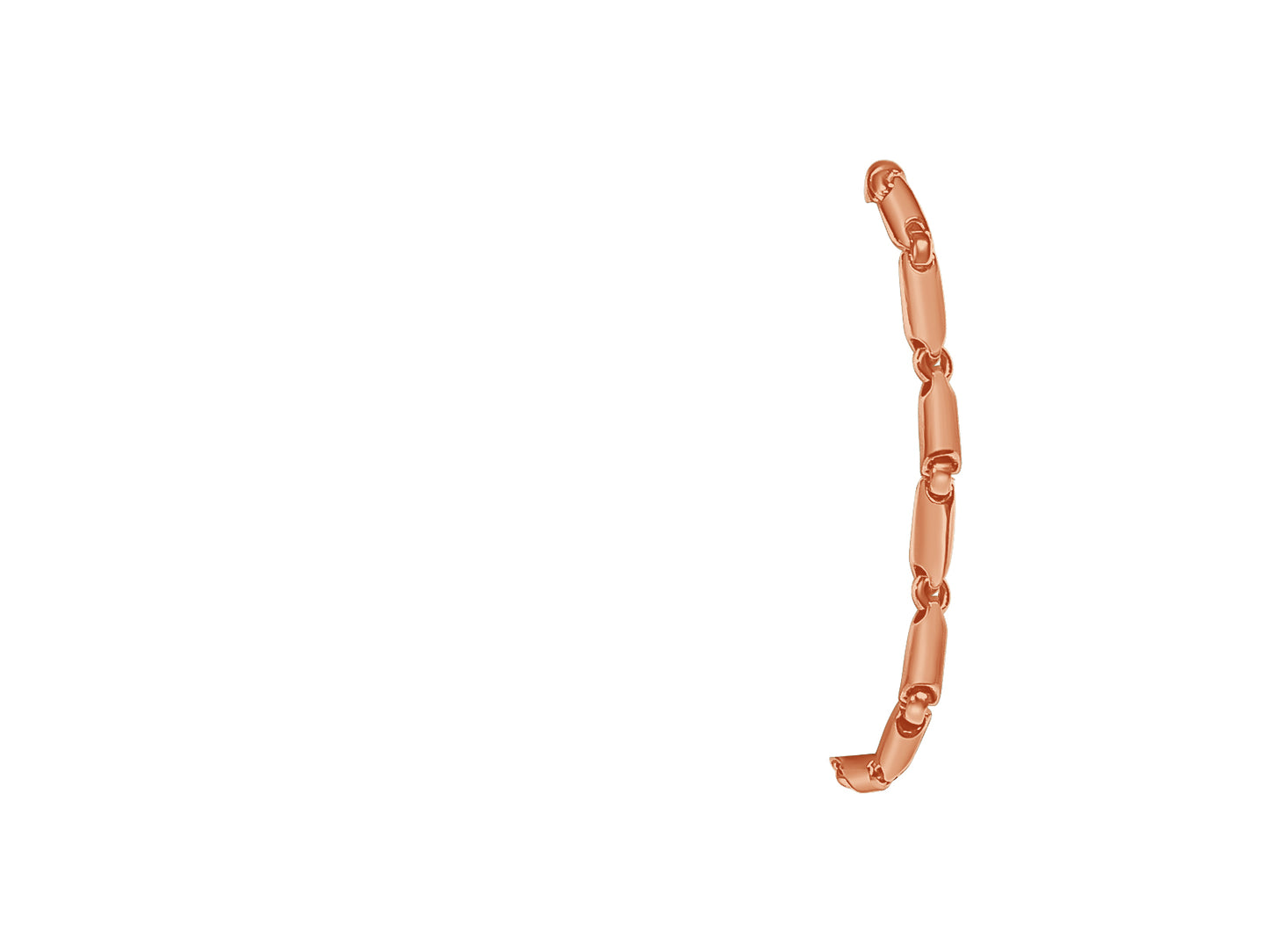 Handmade Solid Gold Cylinder Tube Bracelet , 5mm