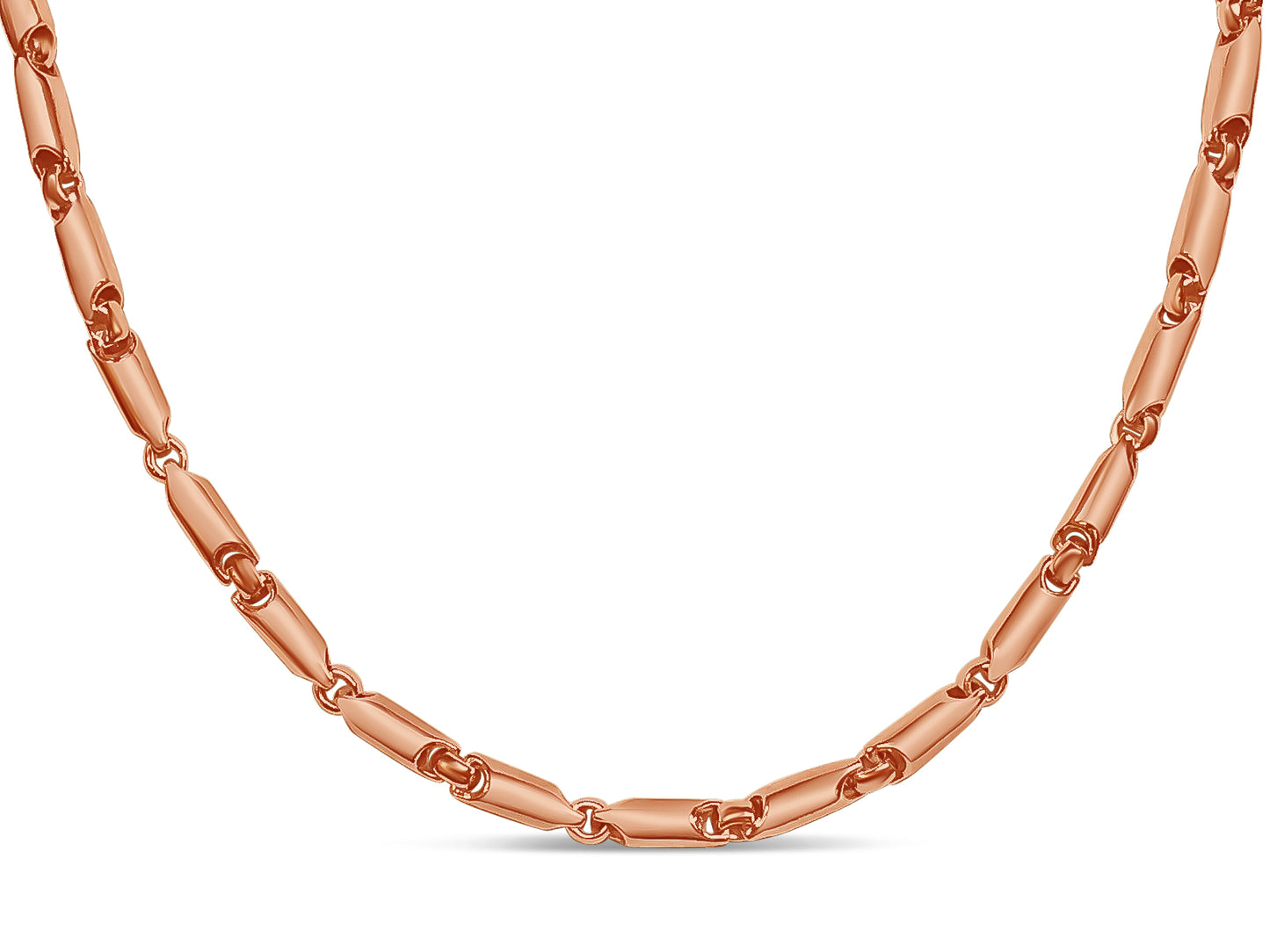 Handmade Solid Gold Cylinder Tube Necklace , 5mm