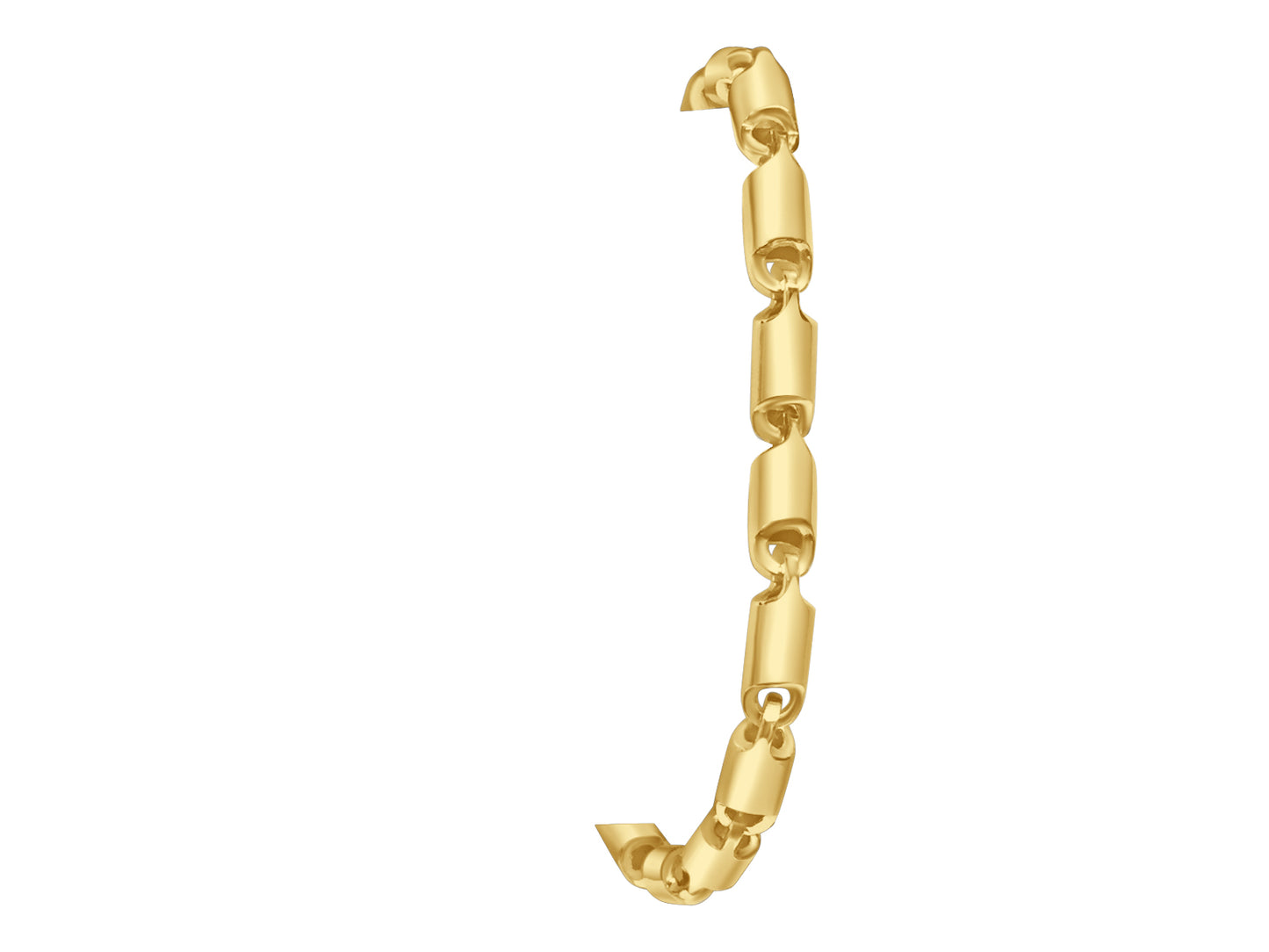Handmade Solid Gold Cylinder Tube Bracelet , 6mm