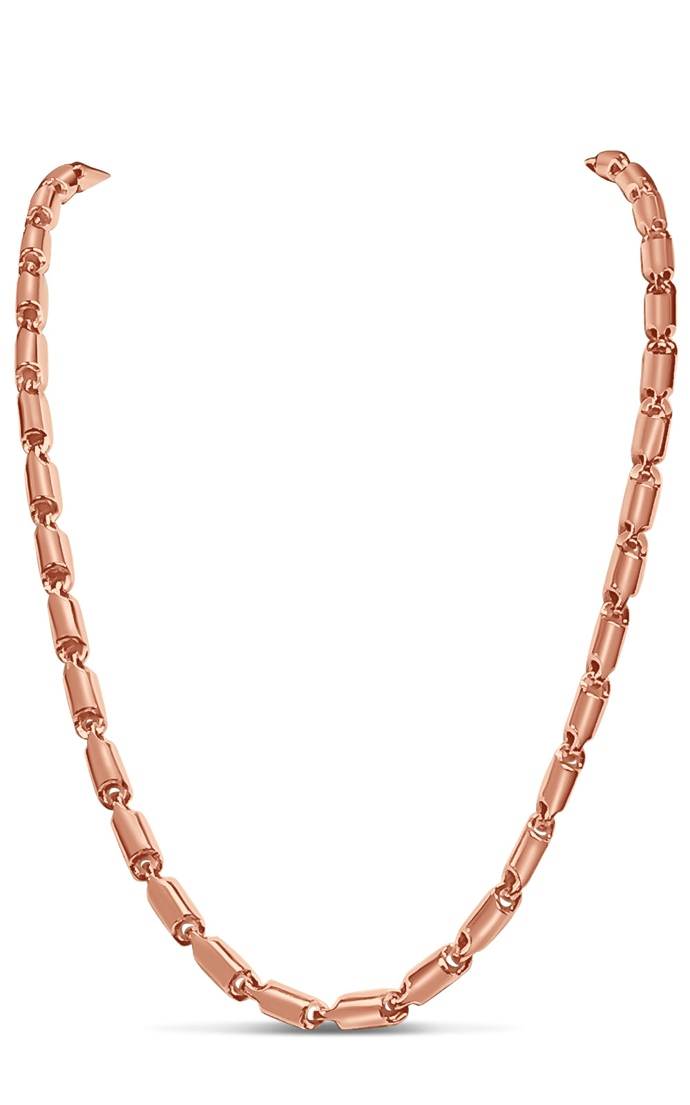 Handmade Solid Gold Cylinder Tube Necklace , 6mm