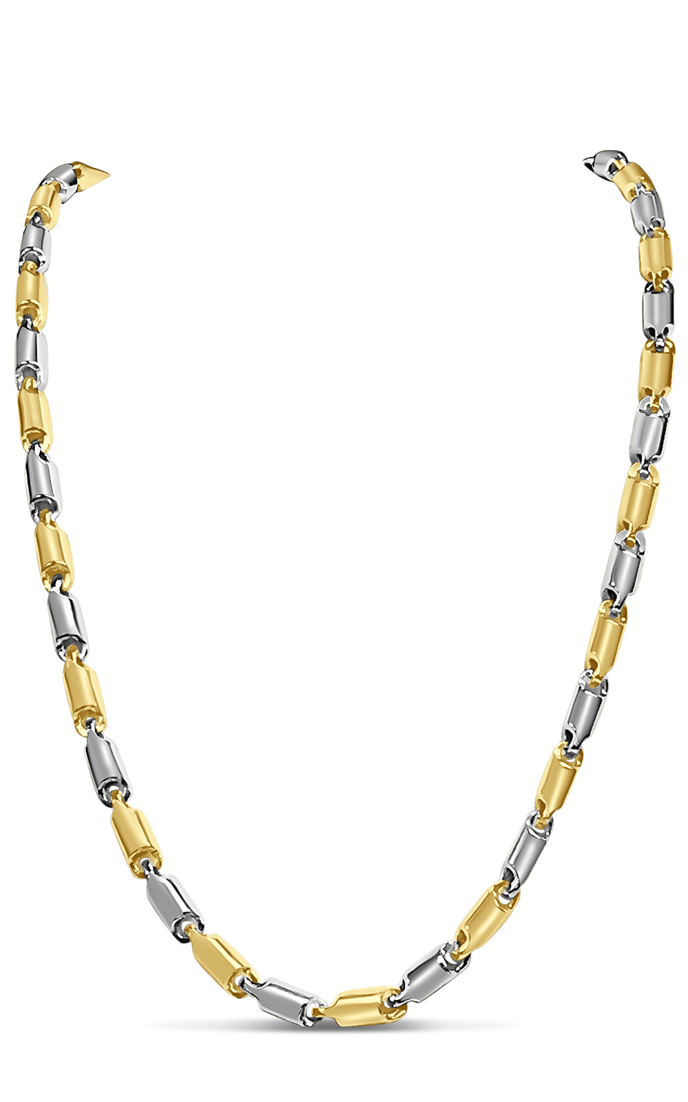 Handmade Solid Gold Cylinder Tube Necklace , 6mm