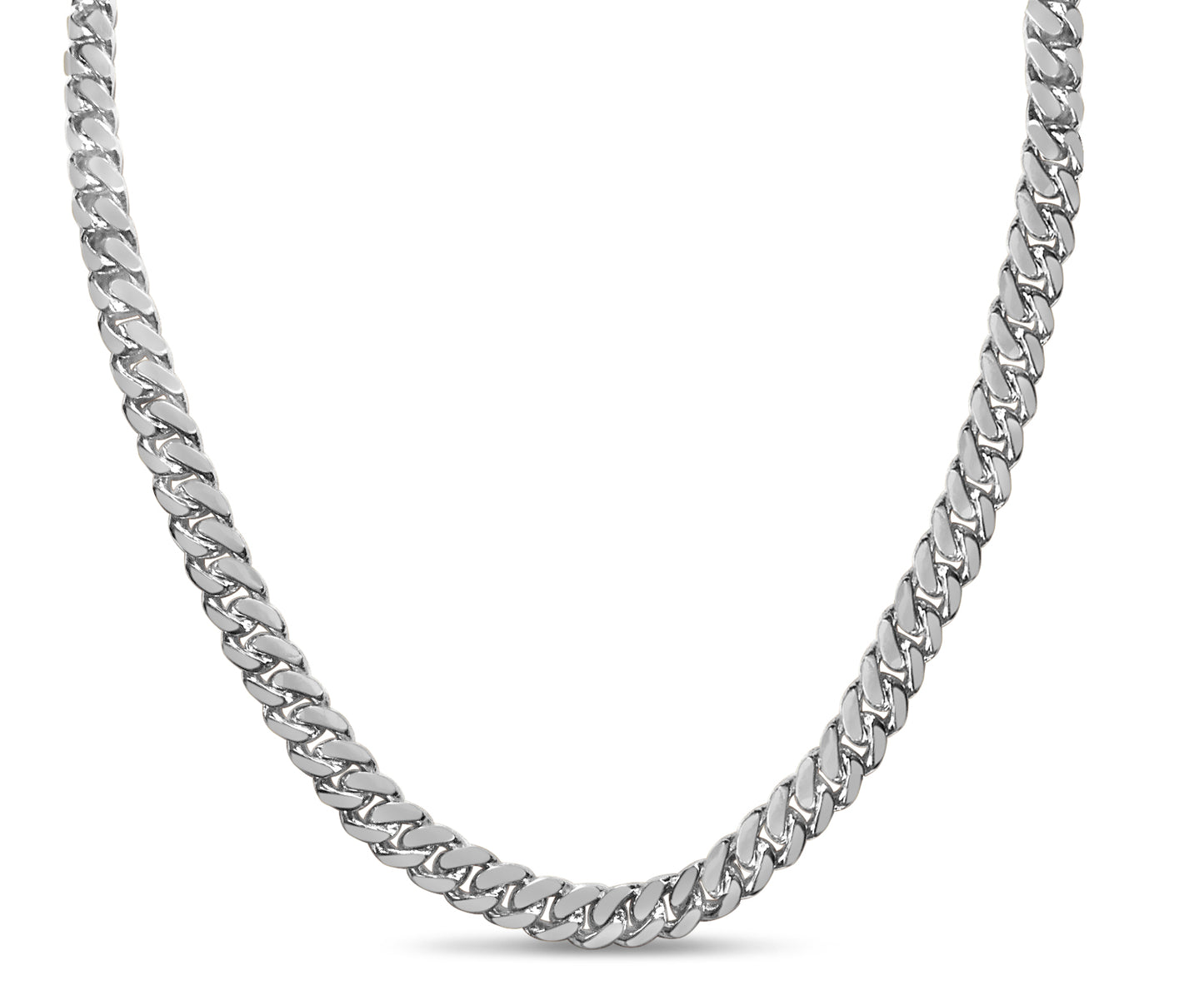 Handmade Solid Gold Miami Cuban Necklace , 7mm