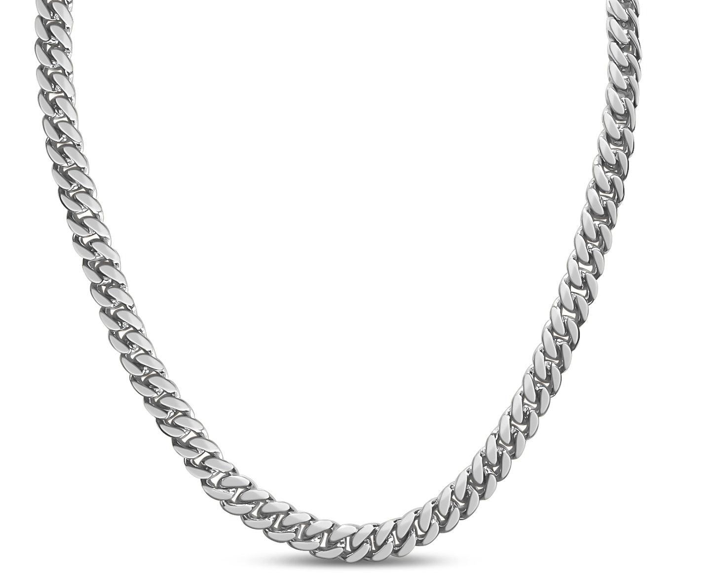 Handmade Solid Gold Miami Cuban Necklace , 7mm