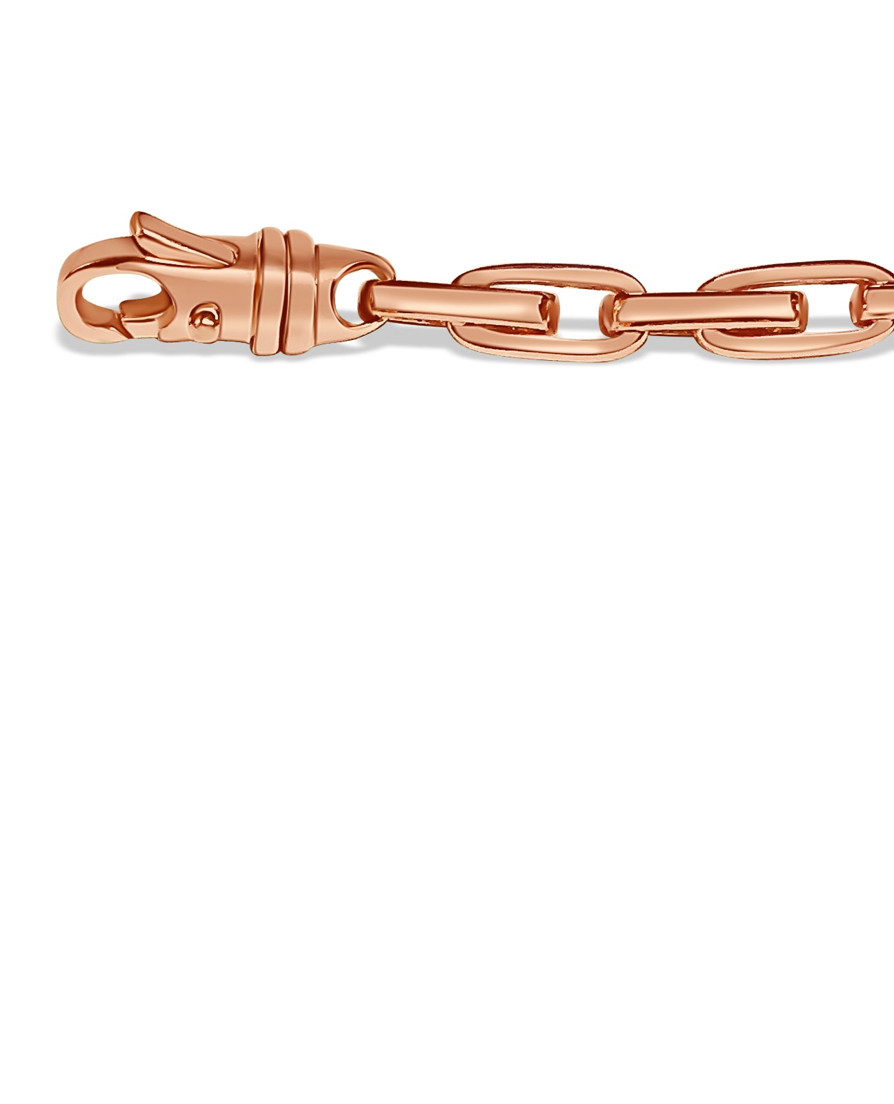 Handmade Solid Gold Fancy Rolo Bracelet , 6mm