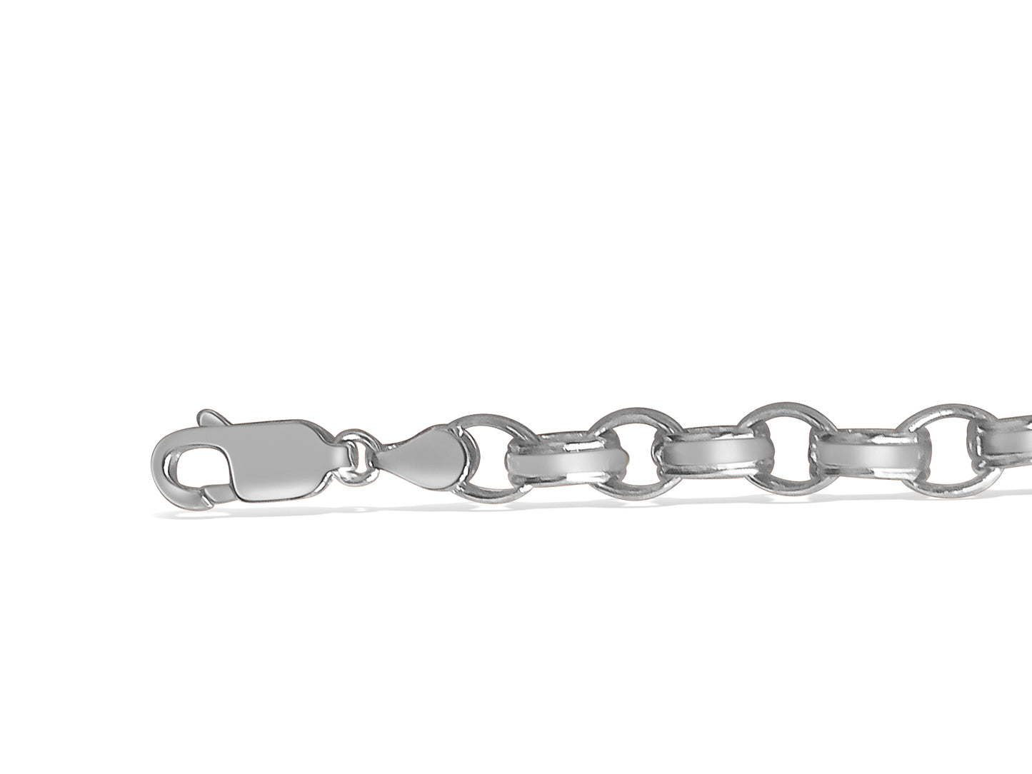 Handmade Solid Gold Rolo Cable Bracelet , 7mm