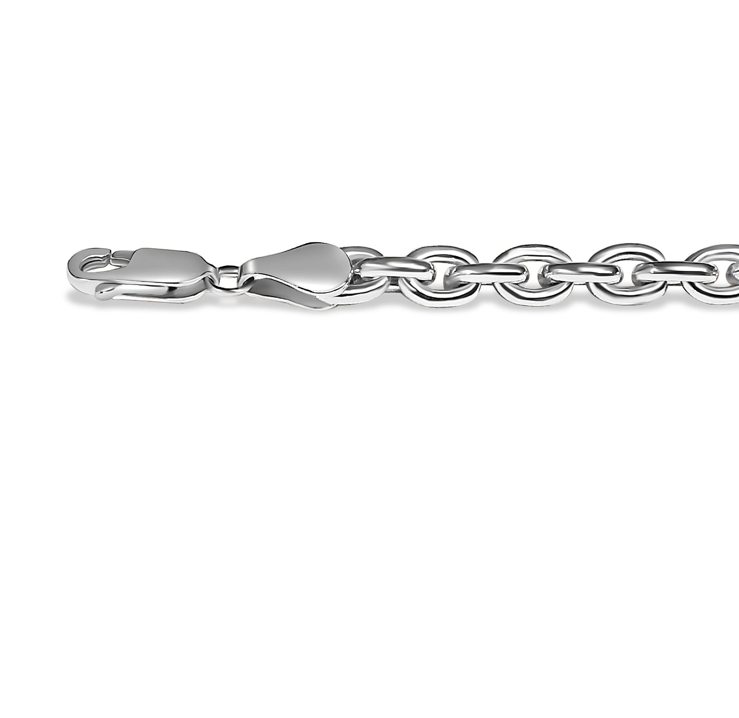 Handmade Solid Gold Fancy Rolo Bracelet , 5mm